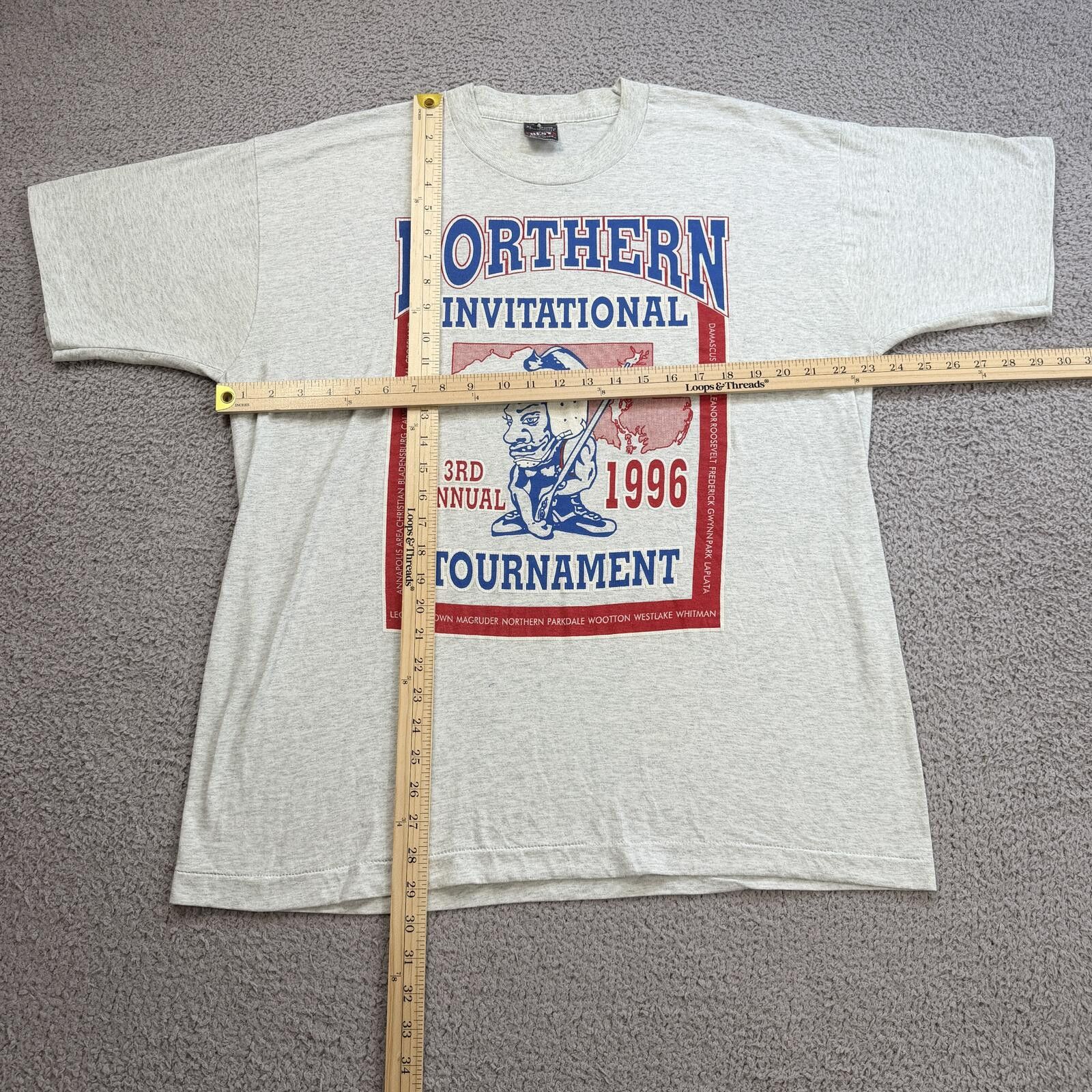 Fruit Of The Loom Vintage 1996 Northern Invitational T Shirt Single Stitch XL Size US XL / EU 56 / 4 - 4 Thumbnail