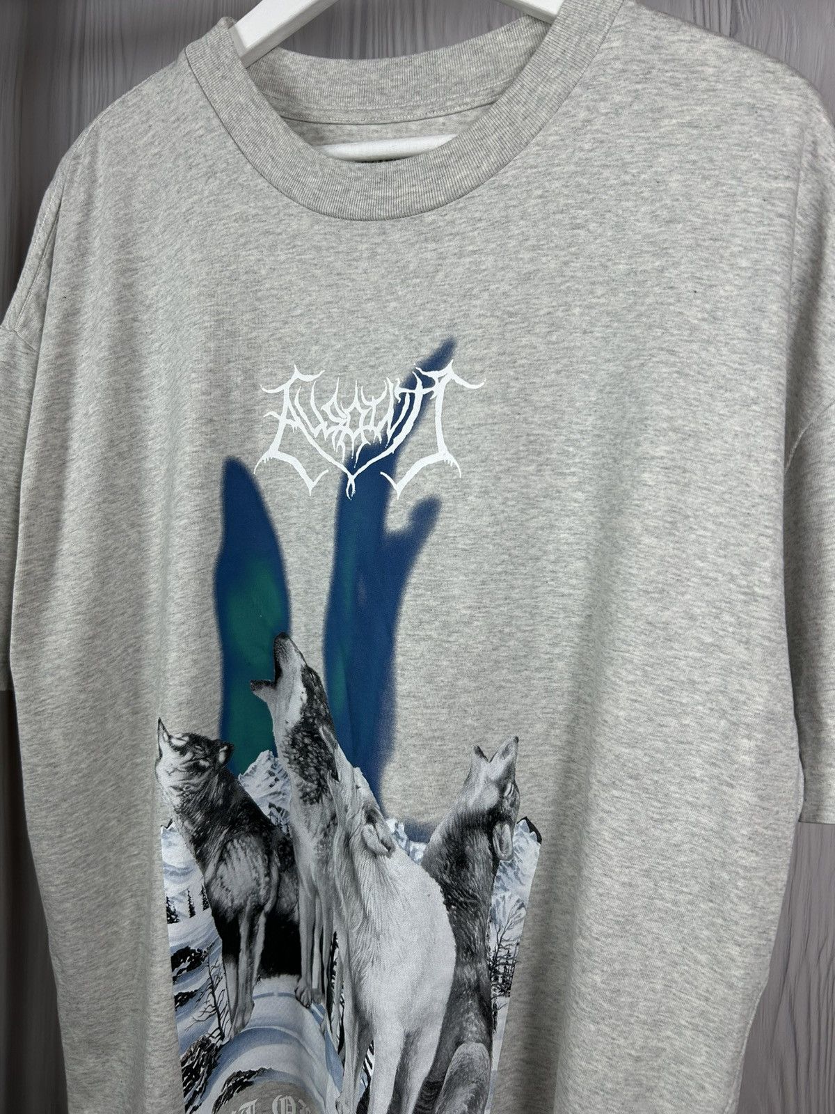 Allsaints AllSaints Size M Oversized Black Cotton Wolf Graphic HOWL Size US M / EU 48-50 / 2 - 3 Thumbnail
