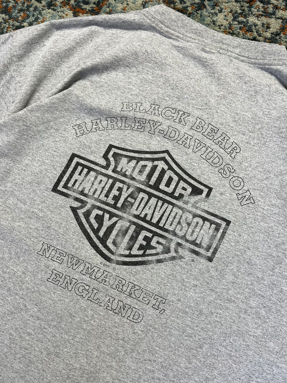 Harley Davidson × Vintage Vintage 90s Harley Davidson graphic heather grey tee Size US XXL / EU 58 / 5 - 8 Thumbnail