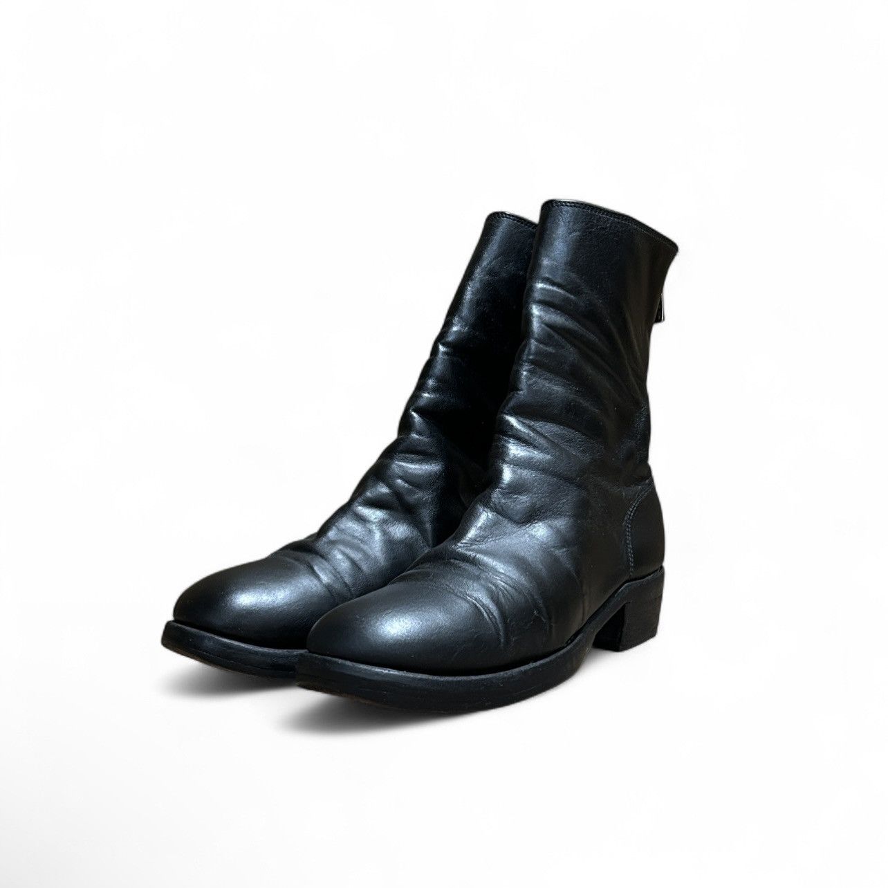 Guidi GUIDI 788Z Back-Zip Black Leather Boots Size US 6 / IT 36 - 2 Thumbnail