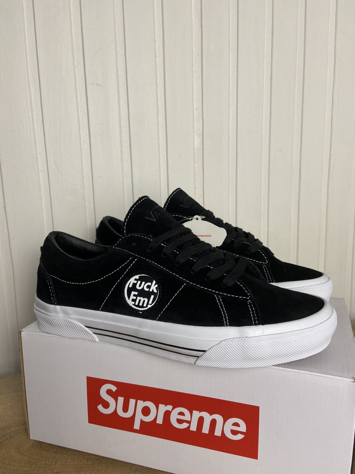 Supreme New Vans Sid Supreme "Fuck Em" Black size 8,5US Size US 8.5 / EU 41-42 - 5 Thumbnail
