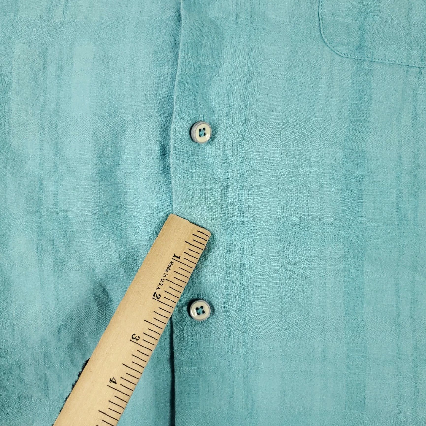 Tommy Bahama Tommy Bahama Shirt Mens Large Blue Linen Blend Hawaiian Button Up Short Sleeve Size US L / EU 52-54 / 3 - 4 Thumbnail