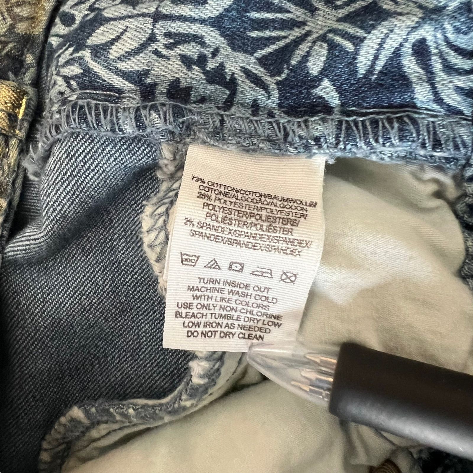 Free People RARE Free People Damask Tapestry Gold Foil Skinny Jeans 27 Size 27" / US 4 / IT 40 - 9 Thumbnail