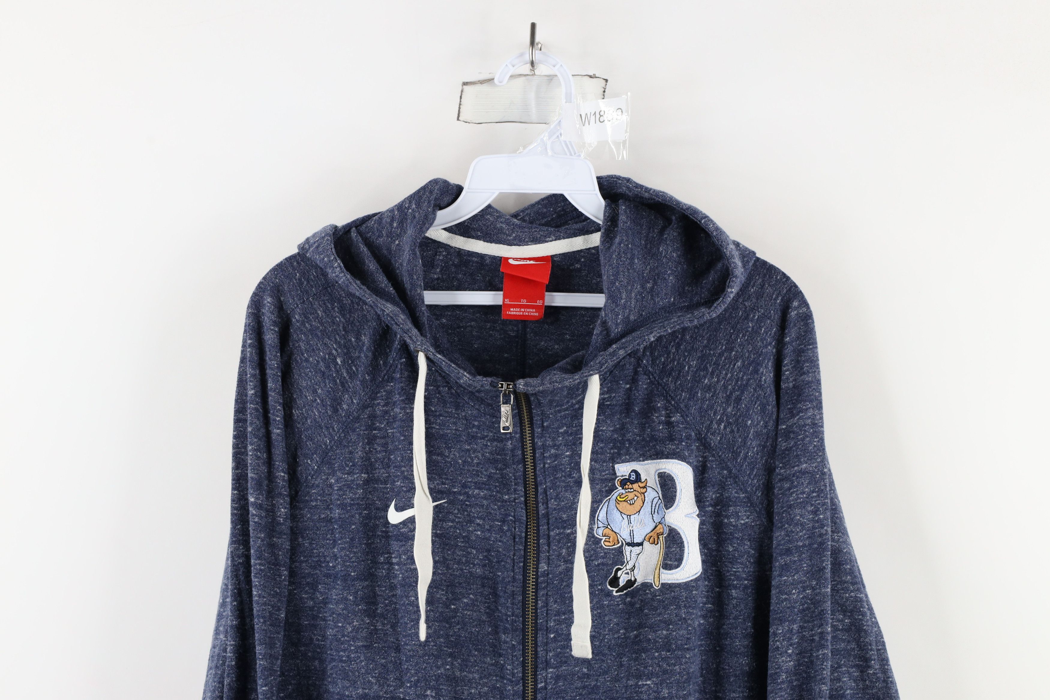 Nike × Vintage Nike Baseball Durham Bulls Full Zip Hoodie Sweatshirt Blue Size US XL / EU 56 / 4 - 2 Thumbnail