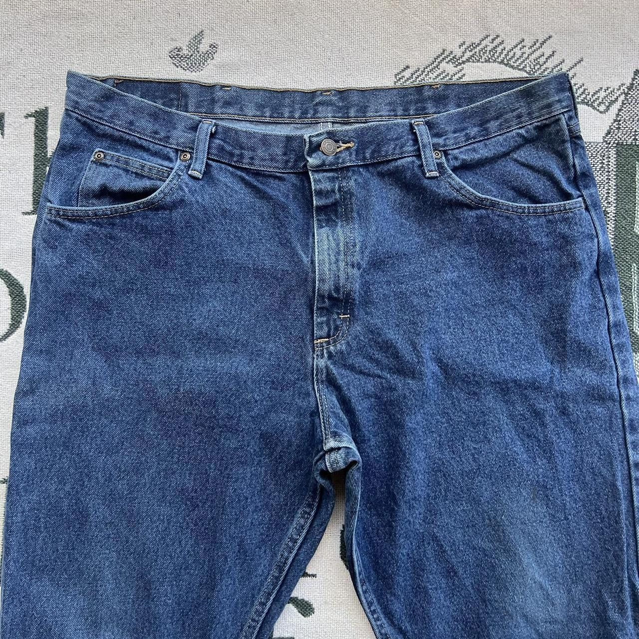 Vintage Vintage Y2K/2000s Super Baggy Grunge Dark Wash Wrangler Denim Jeans! Size US 40 / EU 56 - 5 Thumbnail