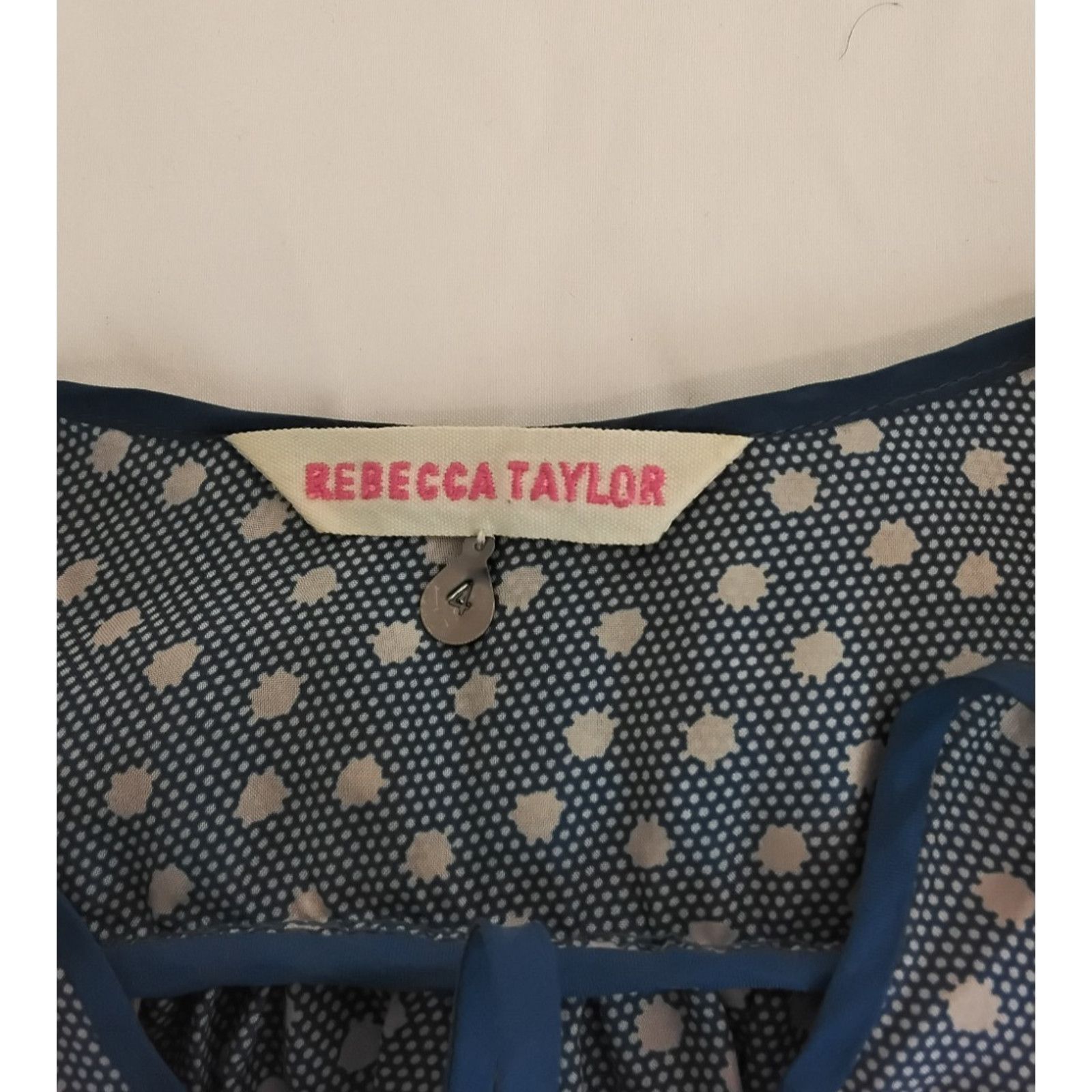 Rebecca Taylor Rebecca Taylor Dress Women's 4 Blue/White Polka Dots Size S / US 4 / IT 40 - 12 Thumbnail