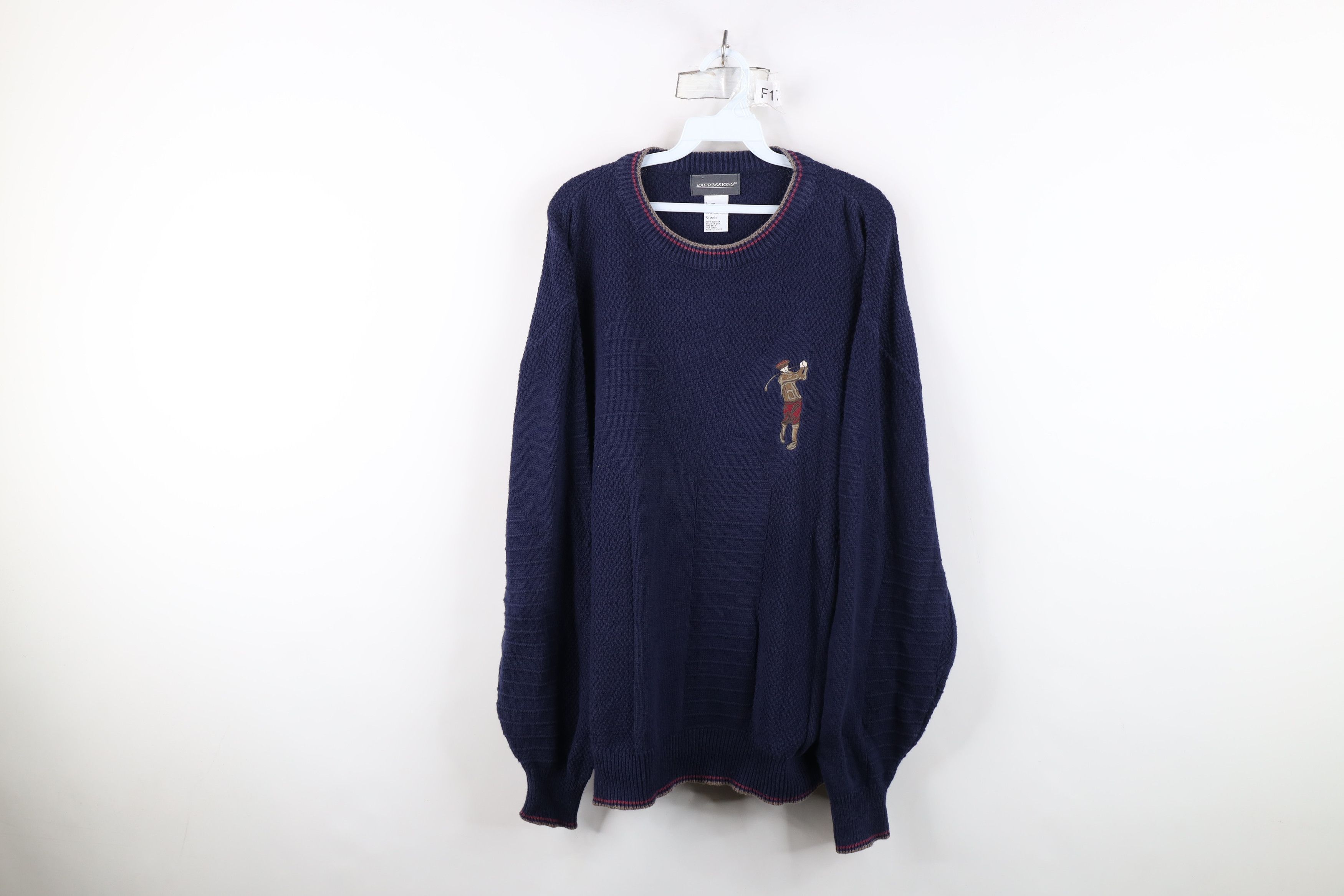 Vintage Vintage 90s Streetwear Cotton Knit Golf Sweater USA Size US L / EU 52-54 / 3 - 1 Thumbnail
