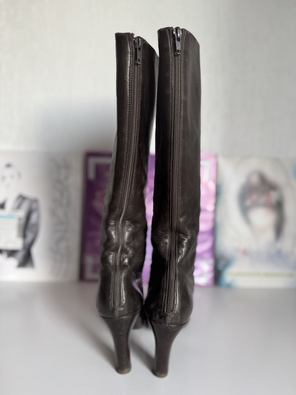 Helmut Lang Archive Helmut Lang Leather Knee Boots 2000s Luxury Design Size US 9.5 / IT 39.5 - 6 Thumbnail