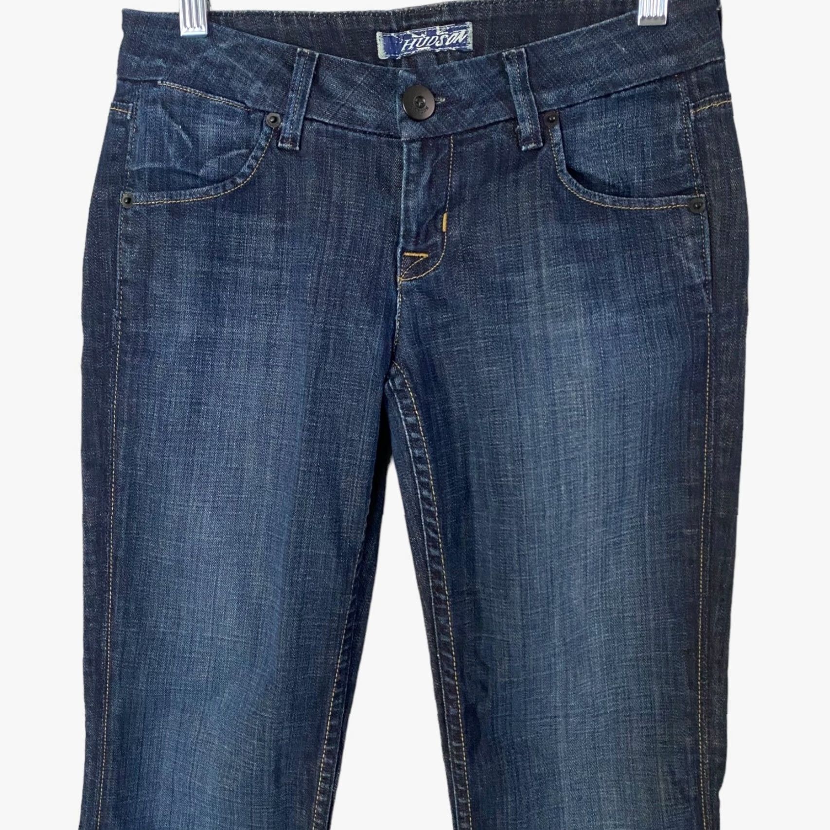 Hudson Hudson Jeans Women Bootcut Denim Low-Rise 26 Blue Dark Wash Stretch Size 26" / US 2 / IT 38 - 5 Thumbnail