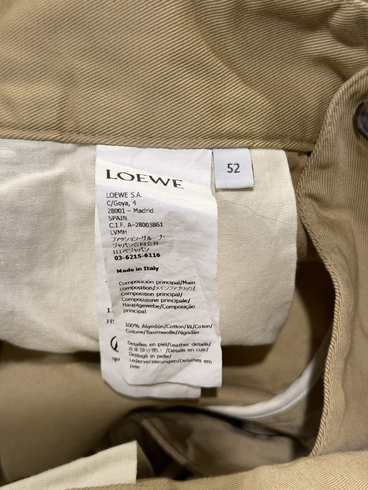 Loewe Loewe Khaki Cargo Tan Trouser Pants Size US 34 / EU 50 - 11 Thumbnail