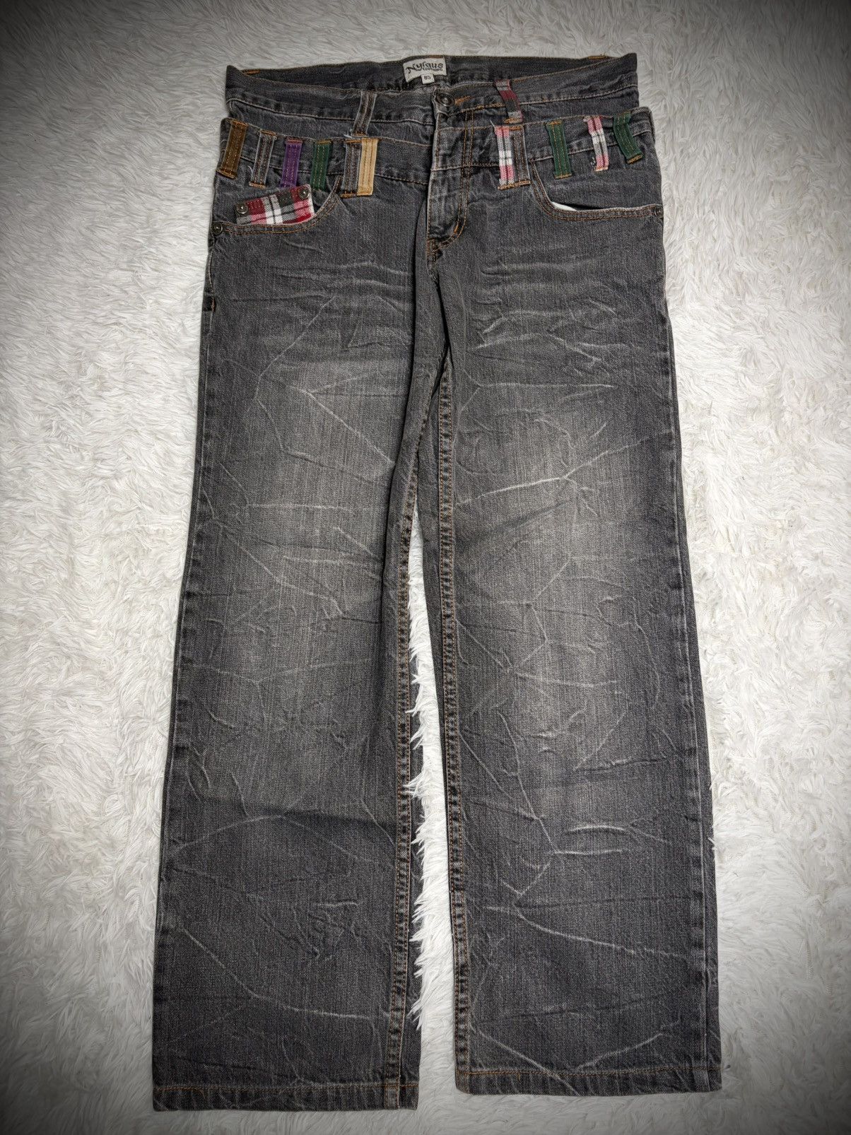 Japanese Brand Rare Nylaus double waist whisker jeans ppfm style Size US 32 / EU 48 - 1 Thumbnail