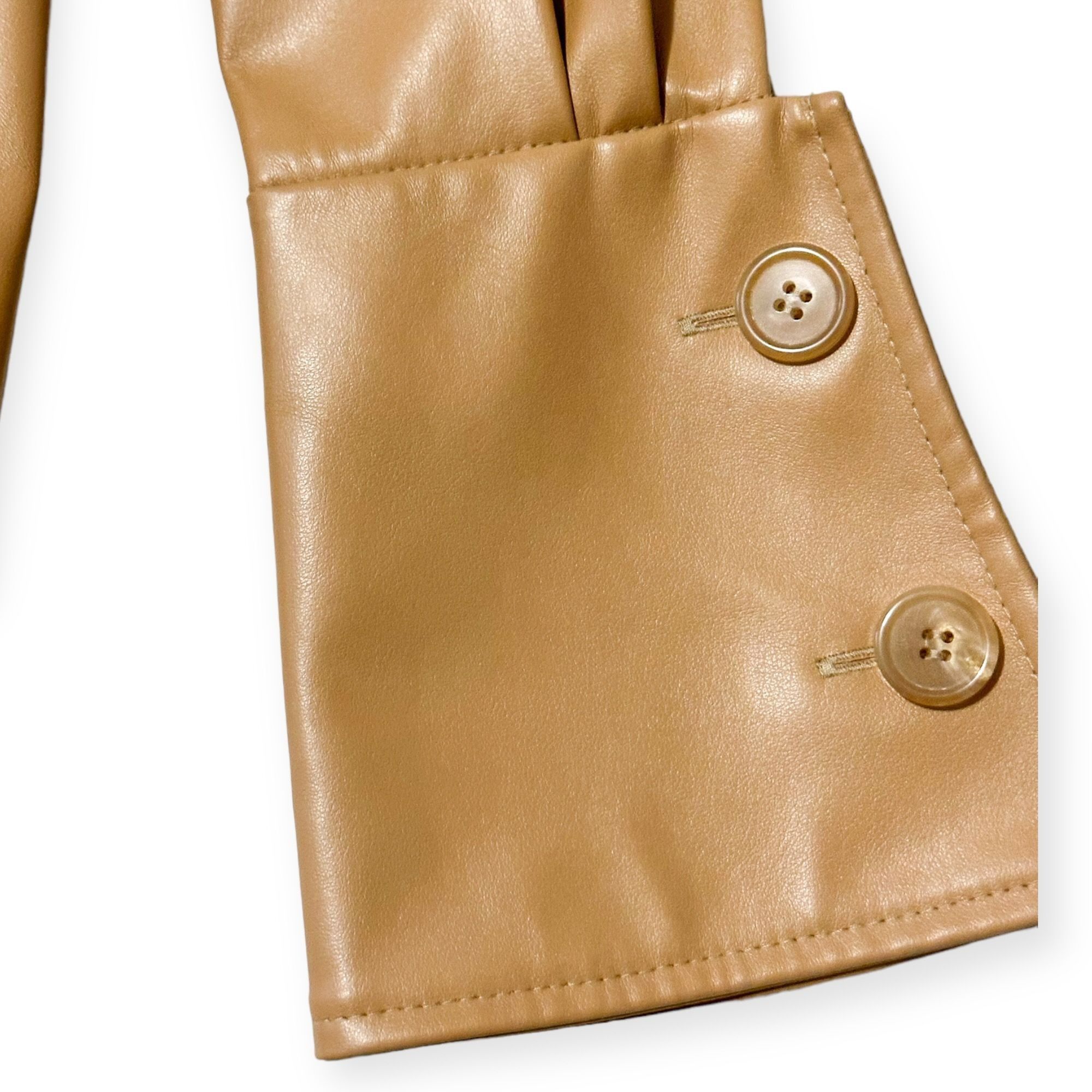 A.W.A.K.E. MODE A.W.A.K.E. MODE Faux Leather Shirt With Cuff Detail, Size 34 Size XS / US 0-2 / IT 36-38 - 9 Thumbnail