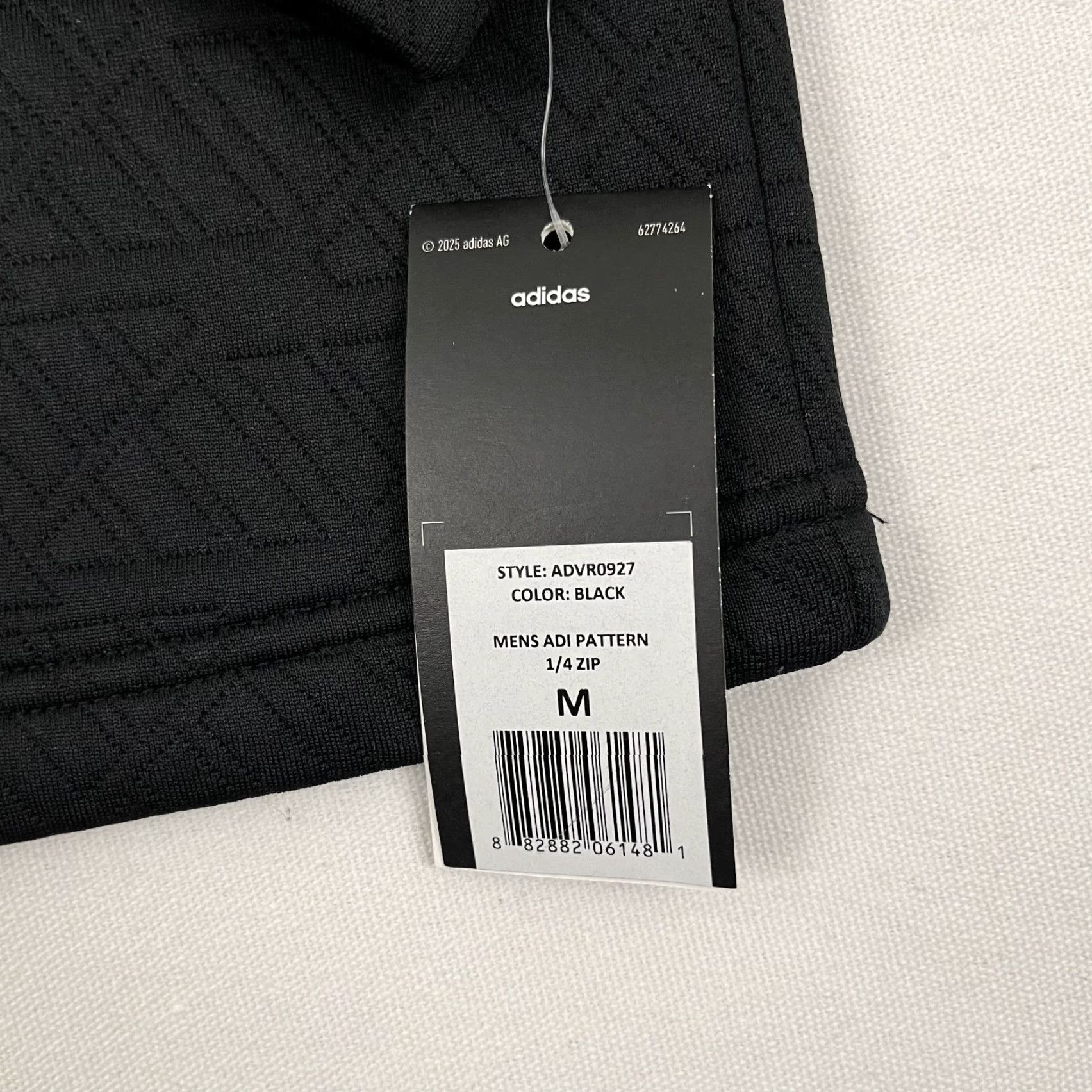 Adidas Adidas Pullover Mens Medium Black Adi Pattern Quarter Zip Active Golf Sweatshirt Jacket Size US M / EU 48-50 / 2 - 2 Thumbnail