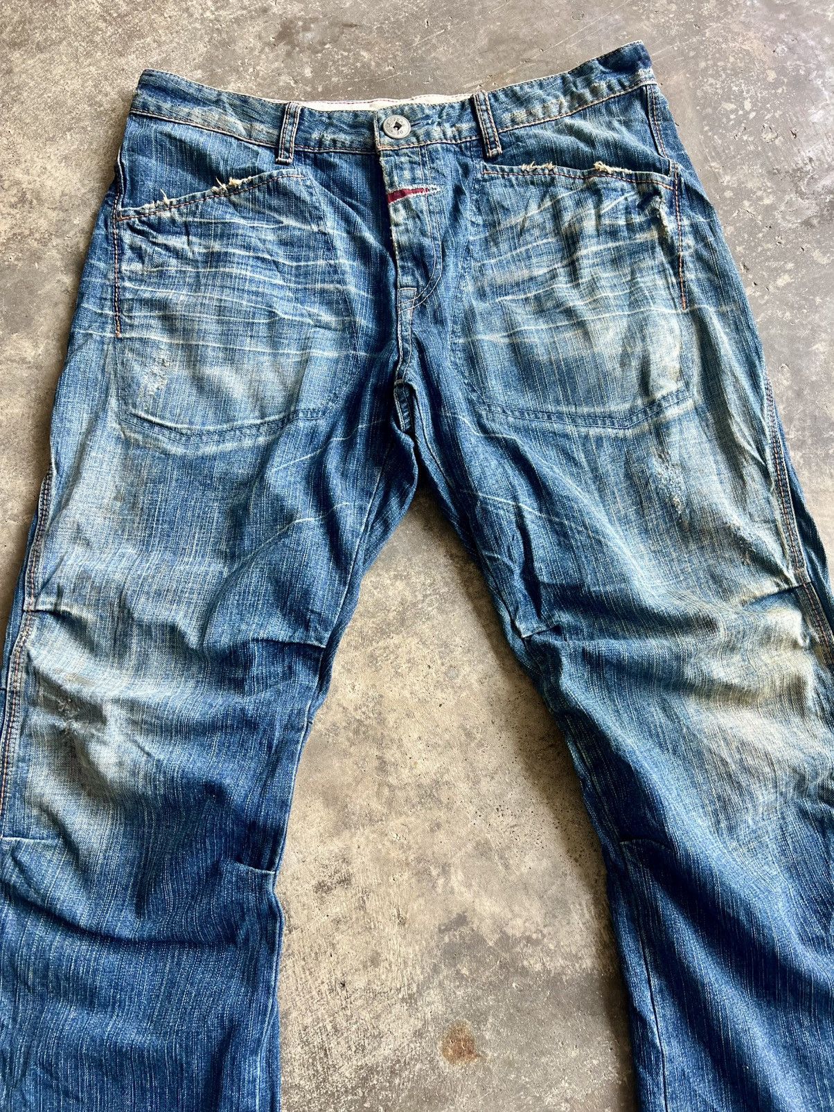 Marithe + Francois Girbaud RARE 90s Marithe Francois Girbaud Baggy Flare Denim Size US 38 / EU 54 - 3 Thumbnail