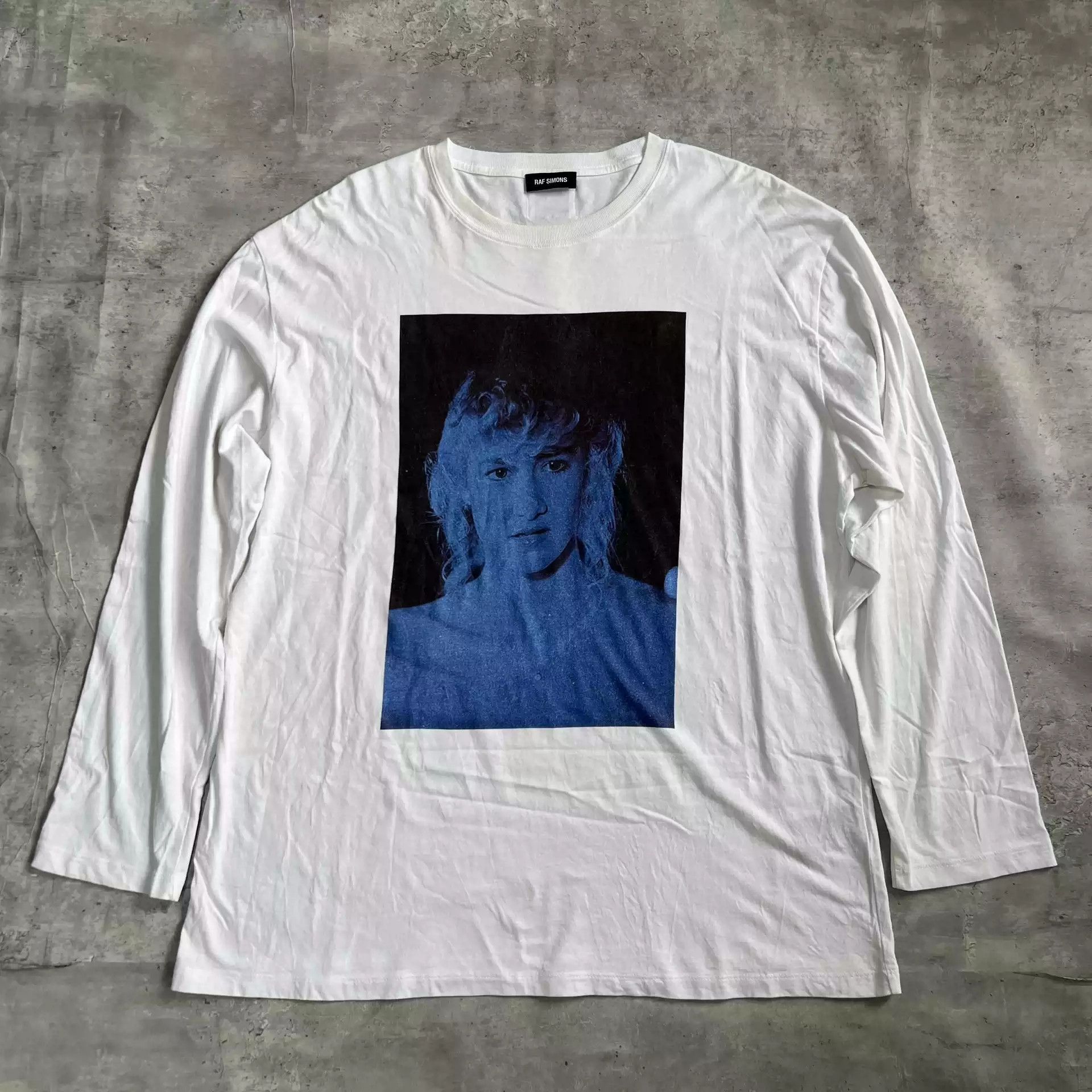 RAF SIMONS 05AW グレー ミクルーネック ニット アーカイブ 48 A/W 2004-2005 Raf Simons “waves” patchwork crewneck