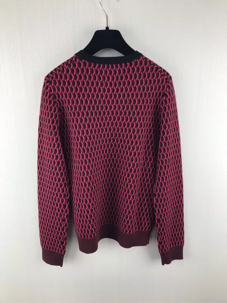 Kenzo KENZO Wine red embroidered wool sweater Size US M / EU 48-50 / 2 - 2 Thumbnail