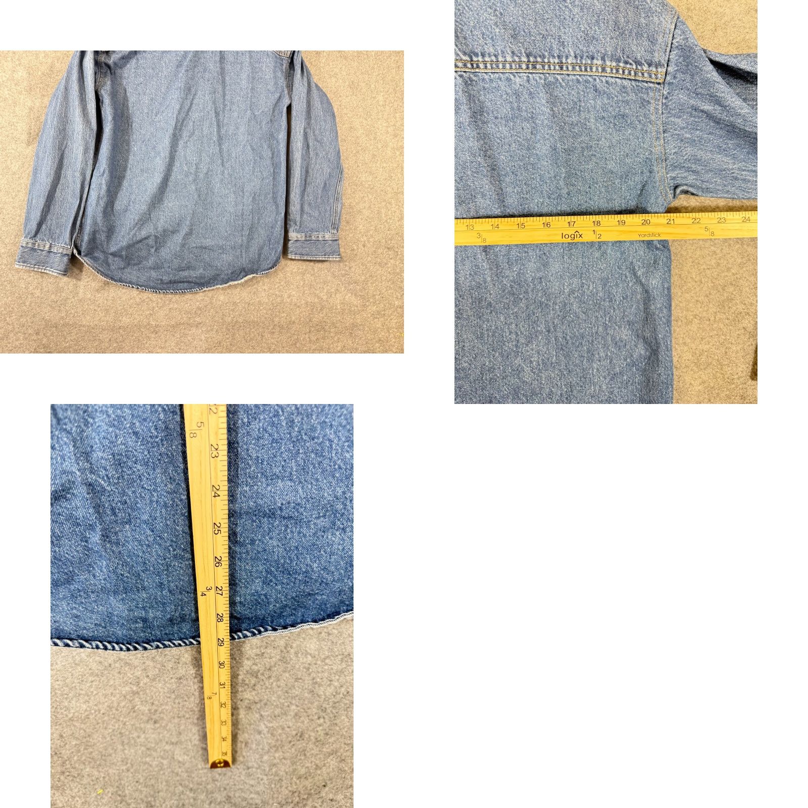 Tommy Hilfiger Tommy Hilfiger Shirt Mens S Blue Denim & Plaid Snap Front Pocket Overshirt Fit Shirt Regular Navy Blue Plaid Denim Mens S Short/Long Sleeve? Size US S / EU 44-46 / 1 - 9 Thumbnail