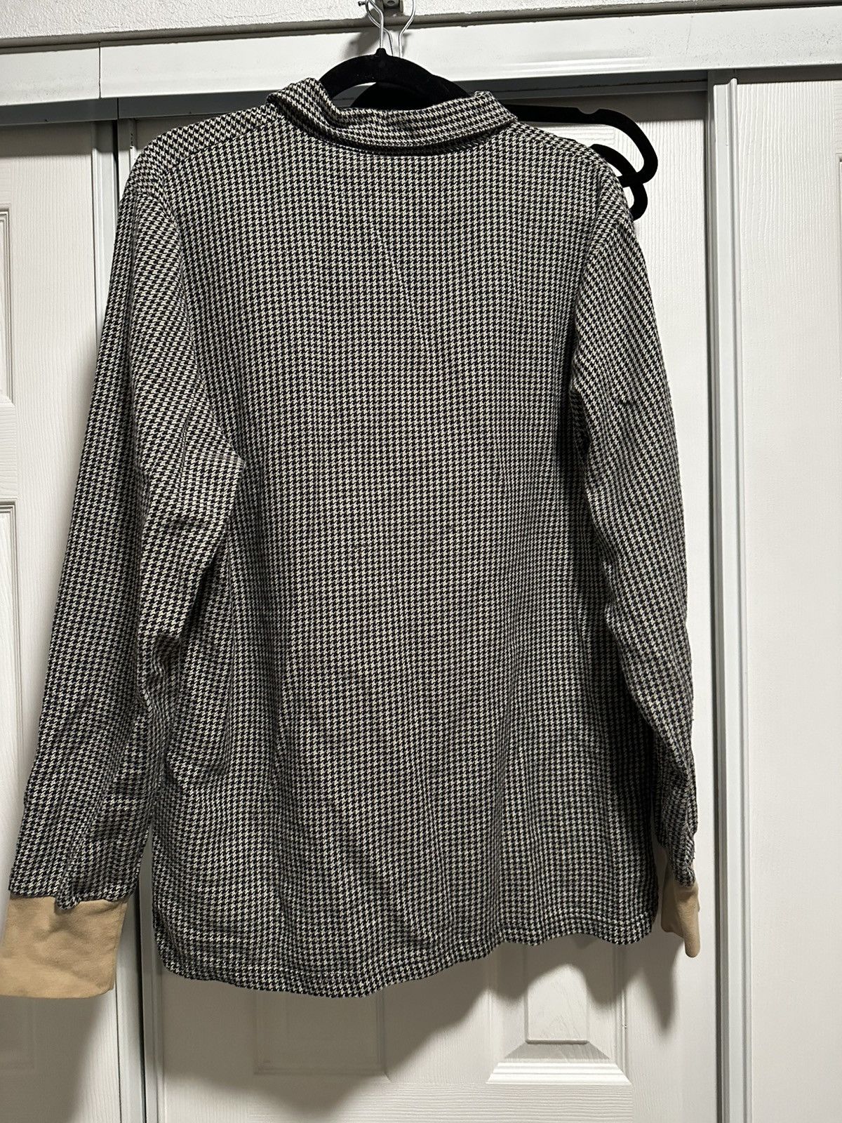 Aime Leon Dore Houndstooth pattern LS polo Large