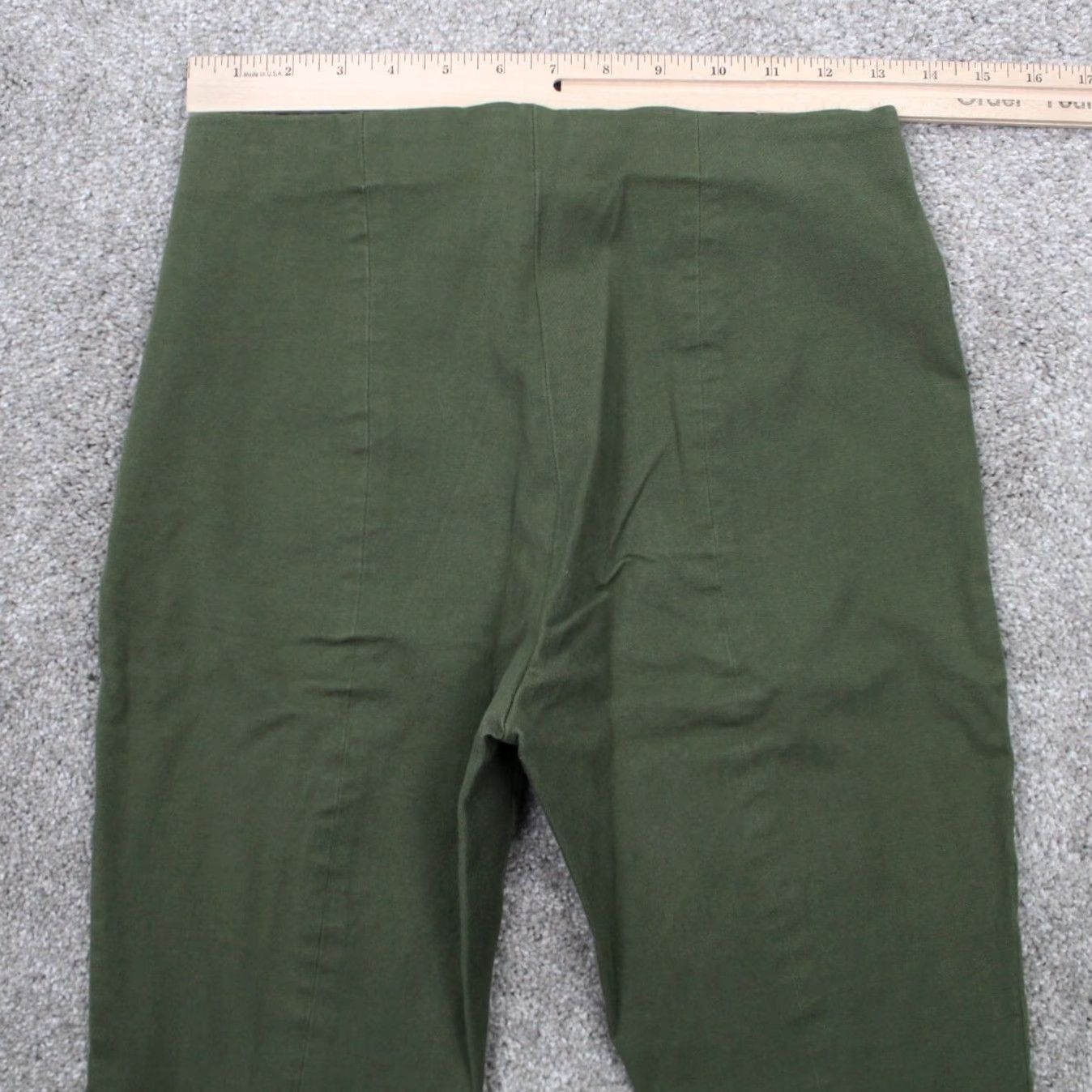 Banana Republic Banana Republic Women Pants 4 Green Sloan Legging Cotton/Rayon-Viscose Stretch Cropped Straight 4 Womens Green Ban Size 27" / US 4 / IT 40 - 6 Thumbnail