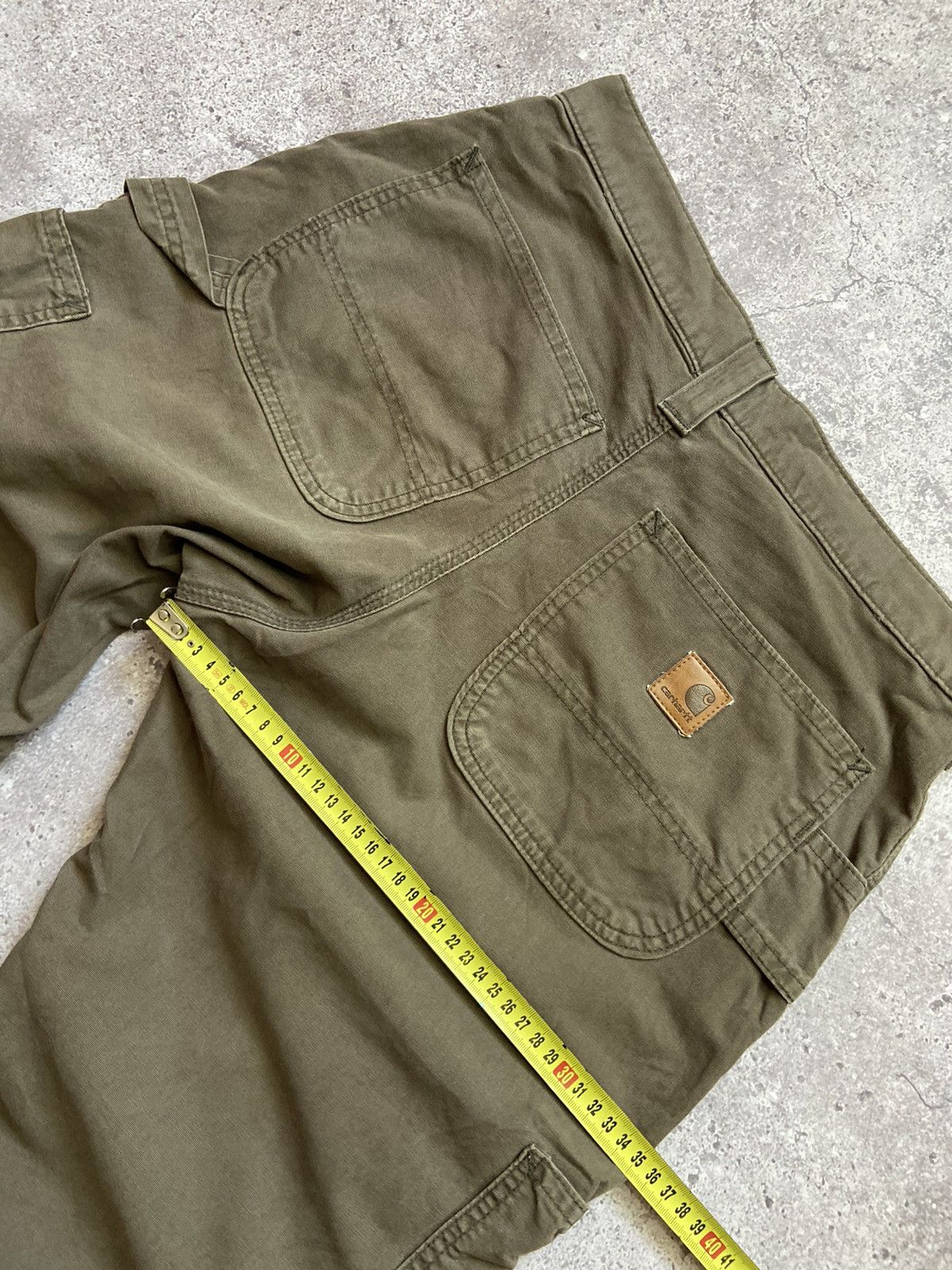 Carhartt Rare Vintage Y2K Baggy Faded Carhartt Work Pants Brown 31x32 Size US 31 - 3 Thumbnail