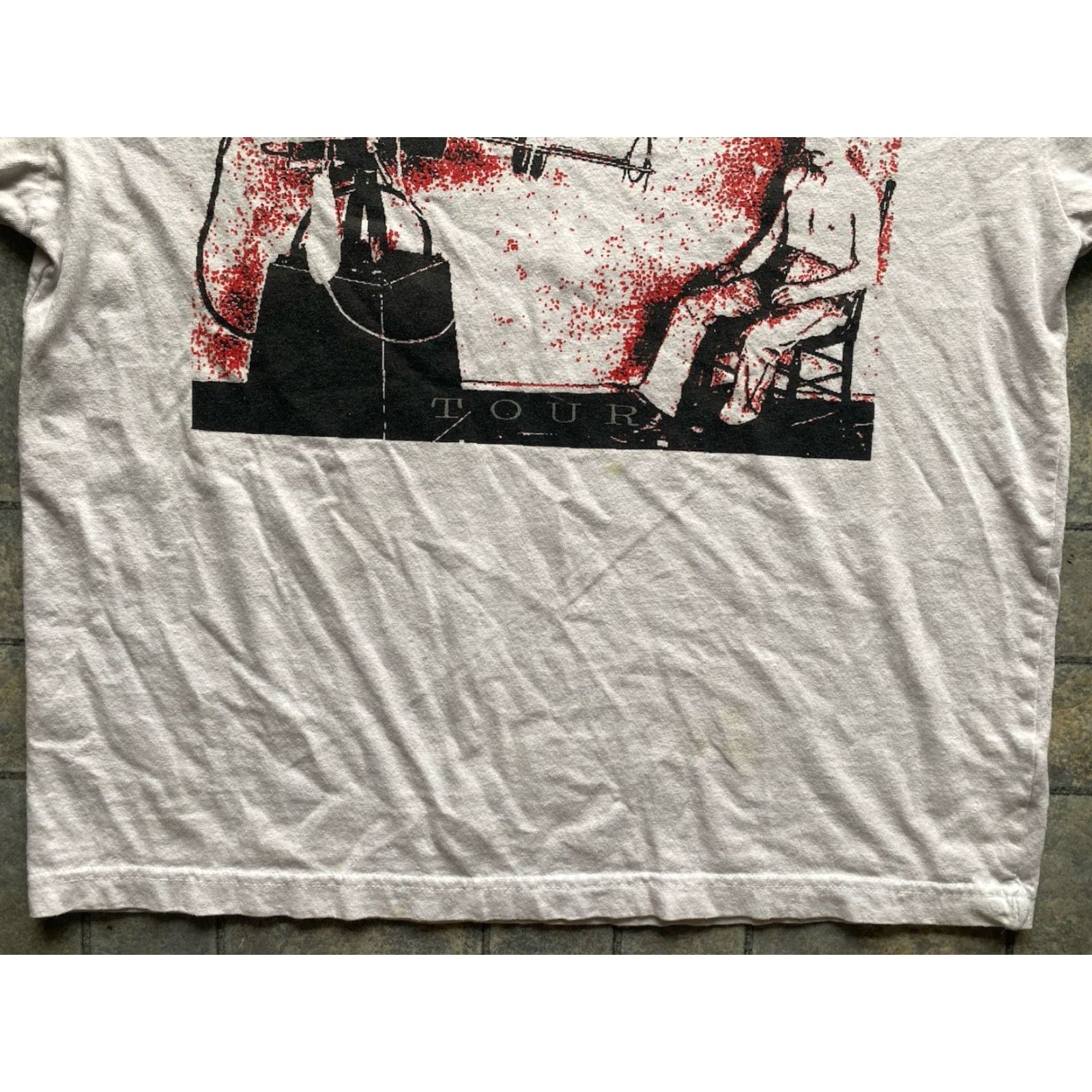 Vintage Chaos Hardcore Band Live Chaos Tour T-Shirt White Mens L Flaws Wear Size US L / EU 52-54 / 3 - 2 Thumbnail