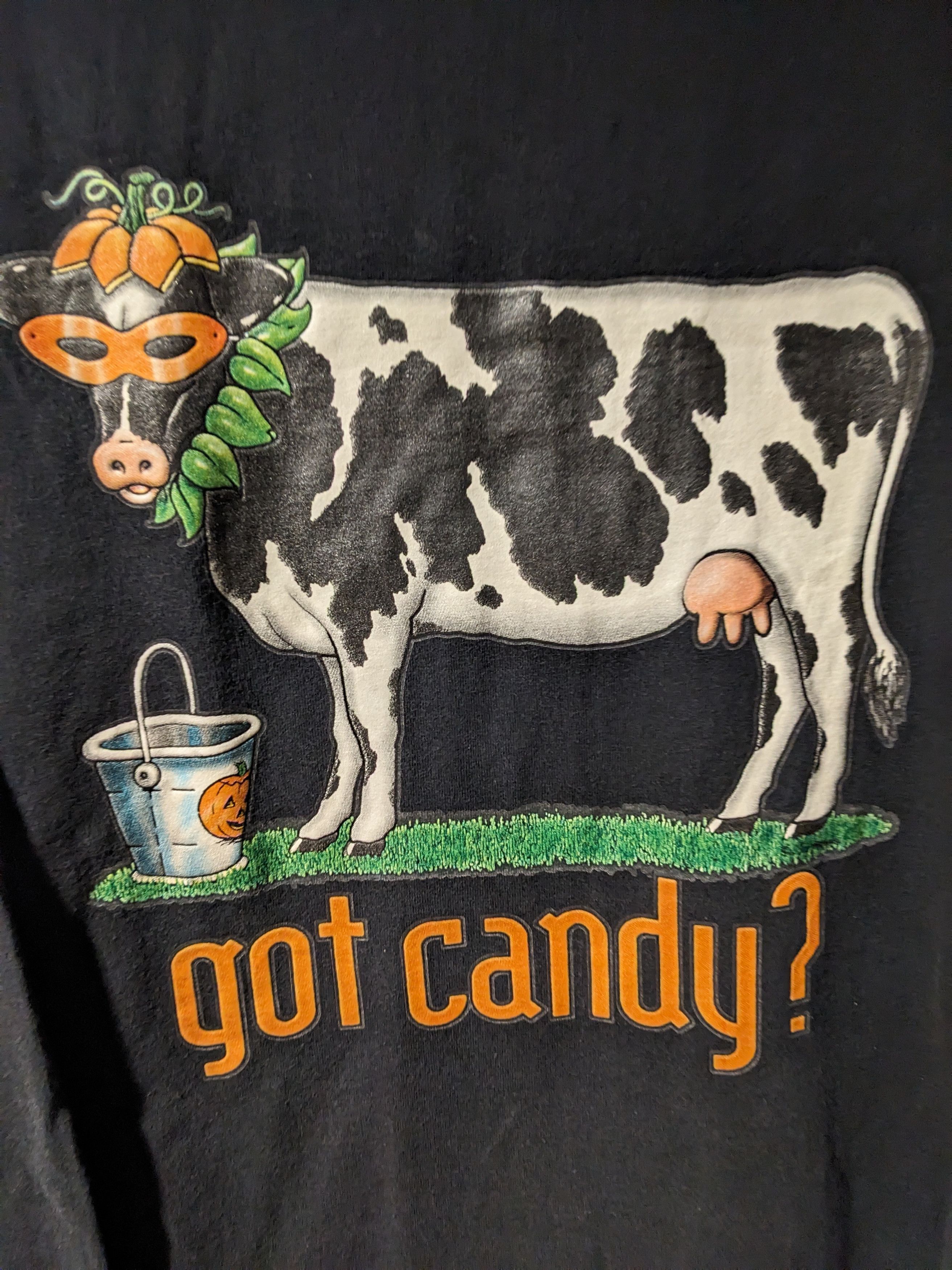 Other Vintage 90s Got Candy Halloween Cow Animal Humor T-Shirt Size US XL / EU 56 / 4 - 2 Thumbnail
