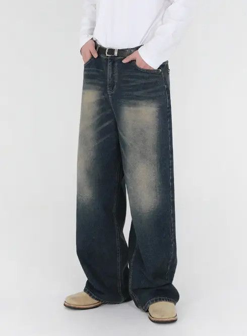 Japanese Brand × Jean Japanese style retro washed loose cleanfit straight jeans Size US 34 / EU 50 - 2 Thumbnail