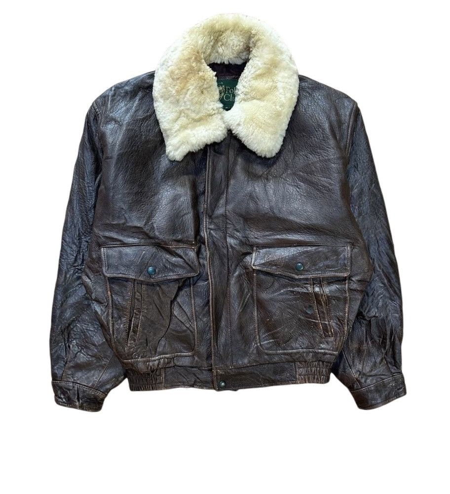 Beverly Hills Polo Club Vtg Polo Club Fur Collar Leather Jacket Size US M / EU 48-50 / 2 - 1 Thumbnail