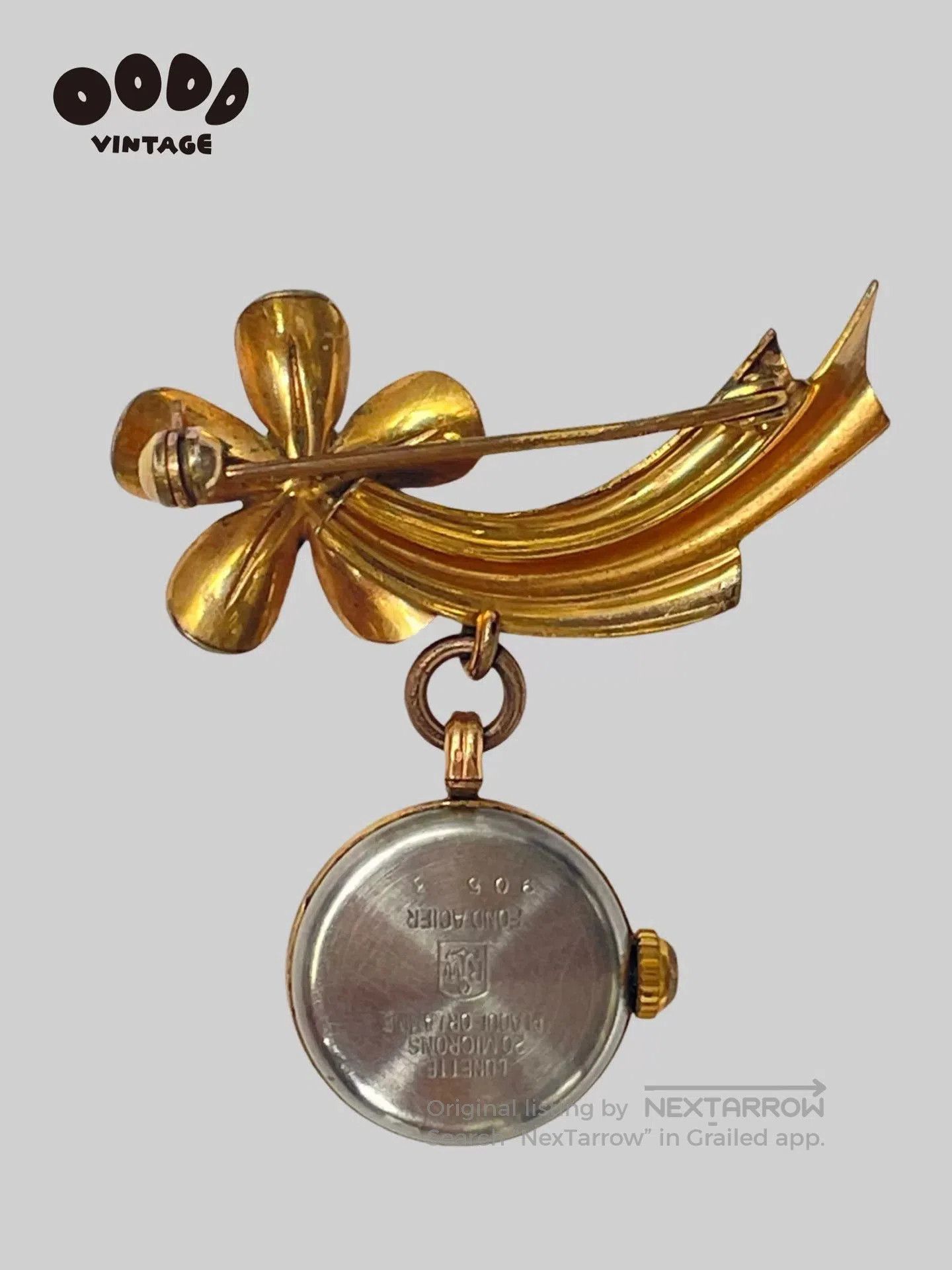 Japanese Brand Vintage Precia Floral Watch Brooch. Size ONE SIZE - 7 Thumbnail