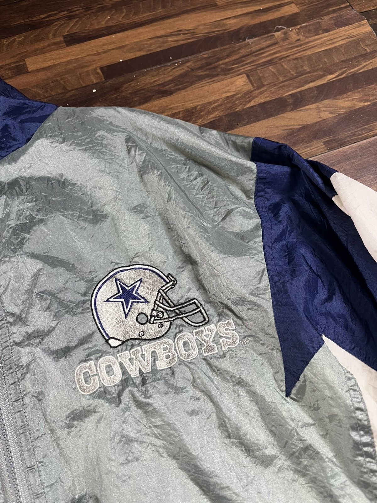Vintage Vtg 90s Dallas Cowboys Team NFL Works WindBreaker Jacket Size US XXL / EU 58 / 5 - 3 Thumbnail
