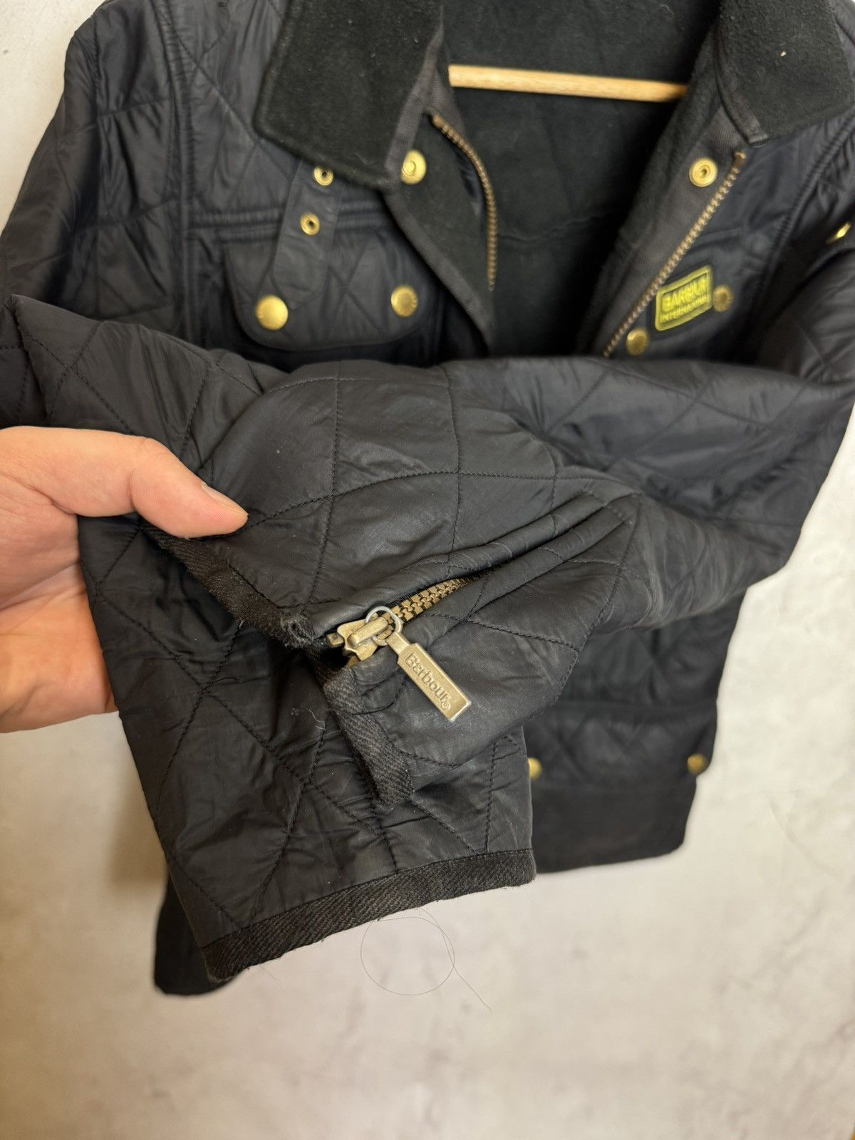 Barbour × Vintage Barbour International Quilted Jacket – Size M EU 38 / UK 12 Size M / US 6-8 / IT 42-44 - 7 Thumbnail