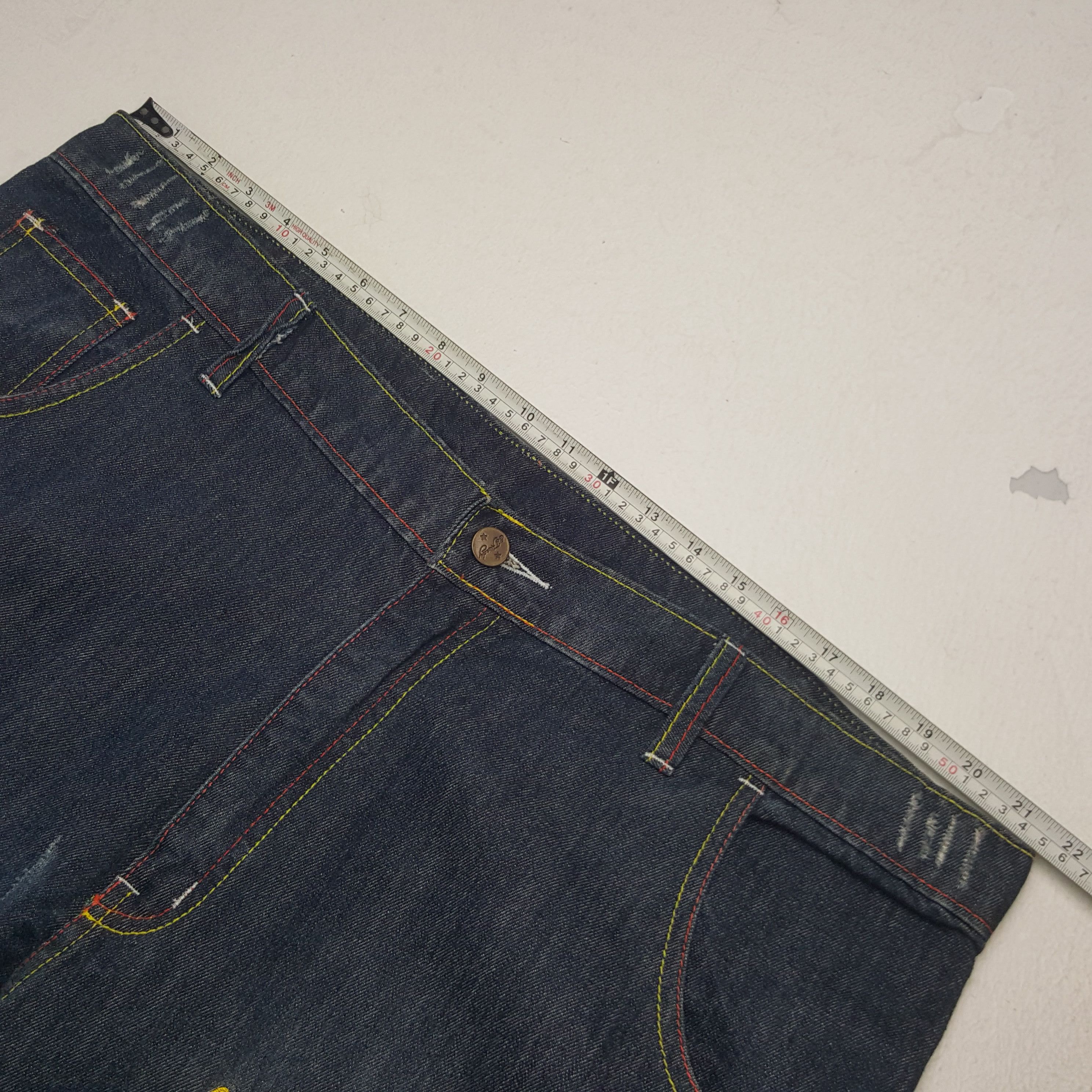 Ed Hardy × Vintage Vintage Ed Hardy Custom Spell Out Art Denim Jeans Size US 43 - 7 Thumbnail