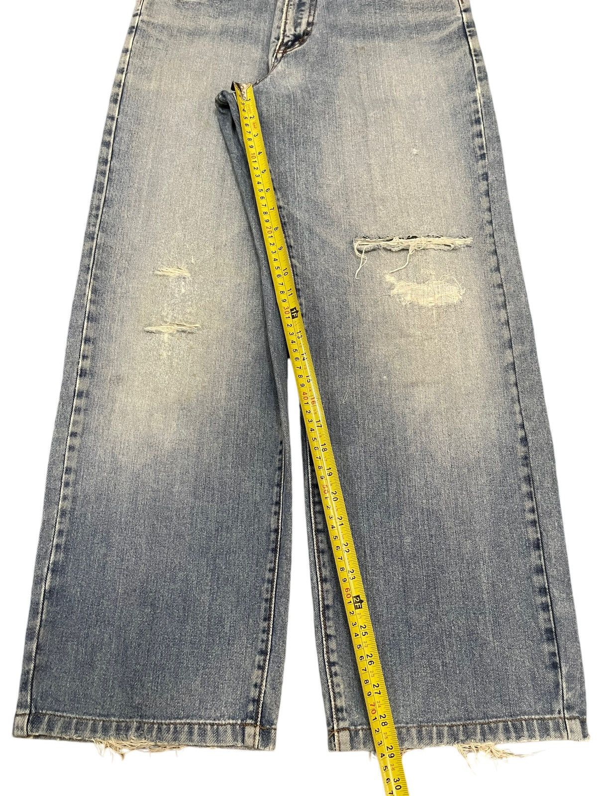 Big John Vintage 90s Big John Blue Wash Distressed Baggy Jeans Size US 29 - 15 Thumbnail