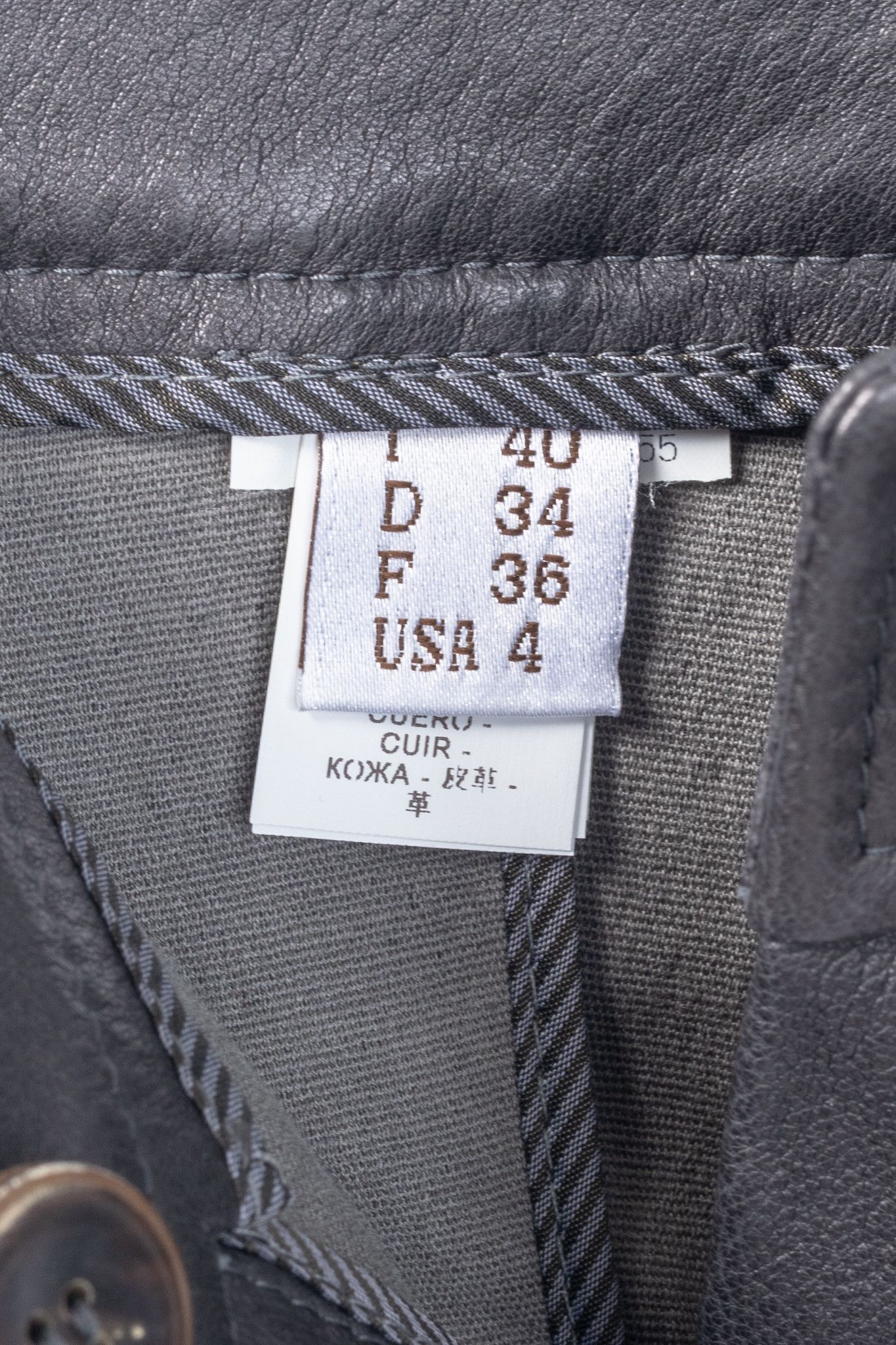 Brunello Cucinelli Brunello Cucinelli Grey Leather Quilted Moto Skinny Pants Size 27" / US 4 / IT 40 - 13 Thumbnail
