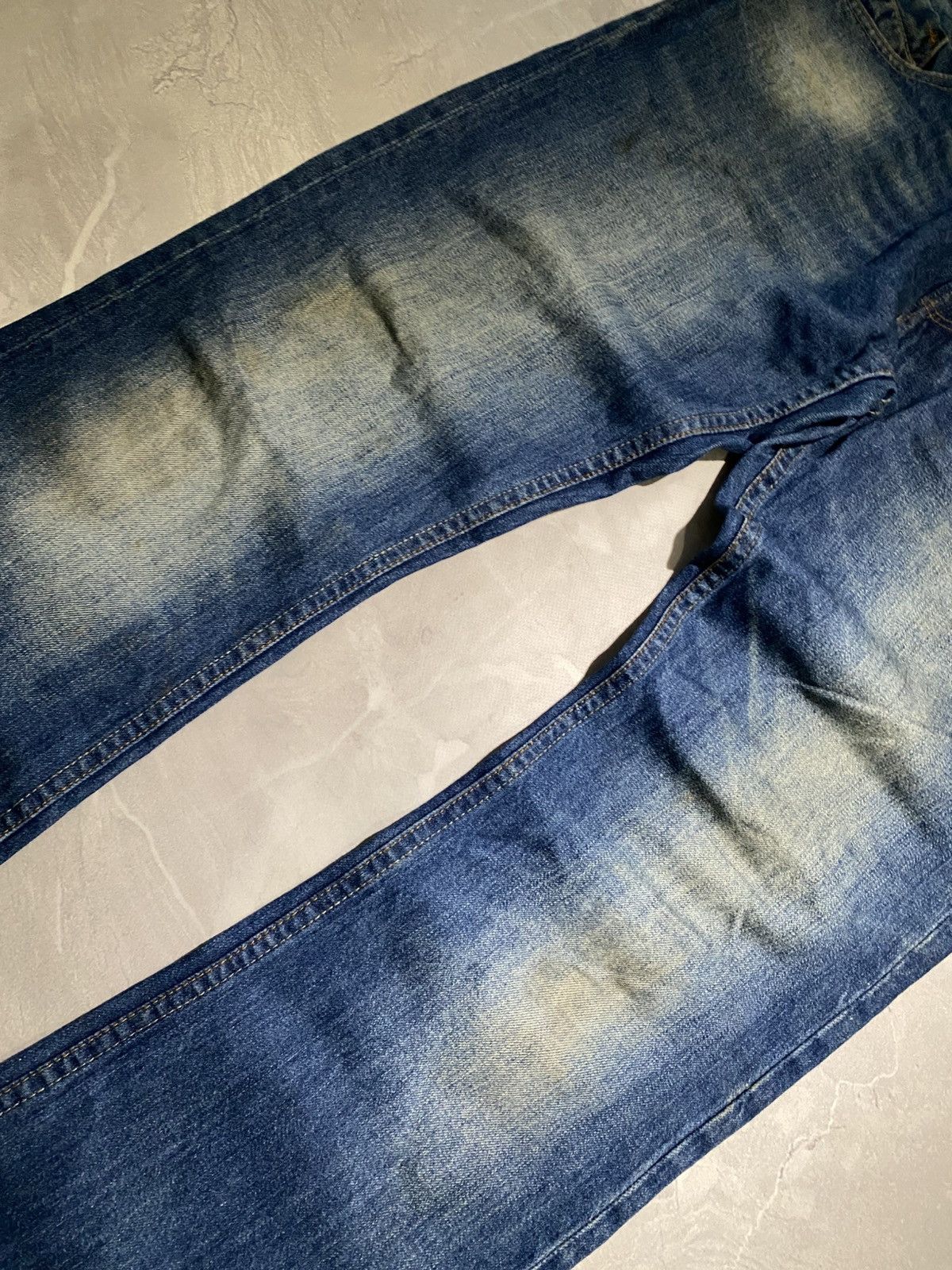 Vintage Flare Fit Denim Heavy Wash Distressed Underground Vibe Size US 34 / EU 50 - 4 Thumbnail