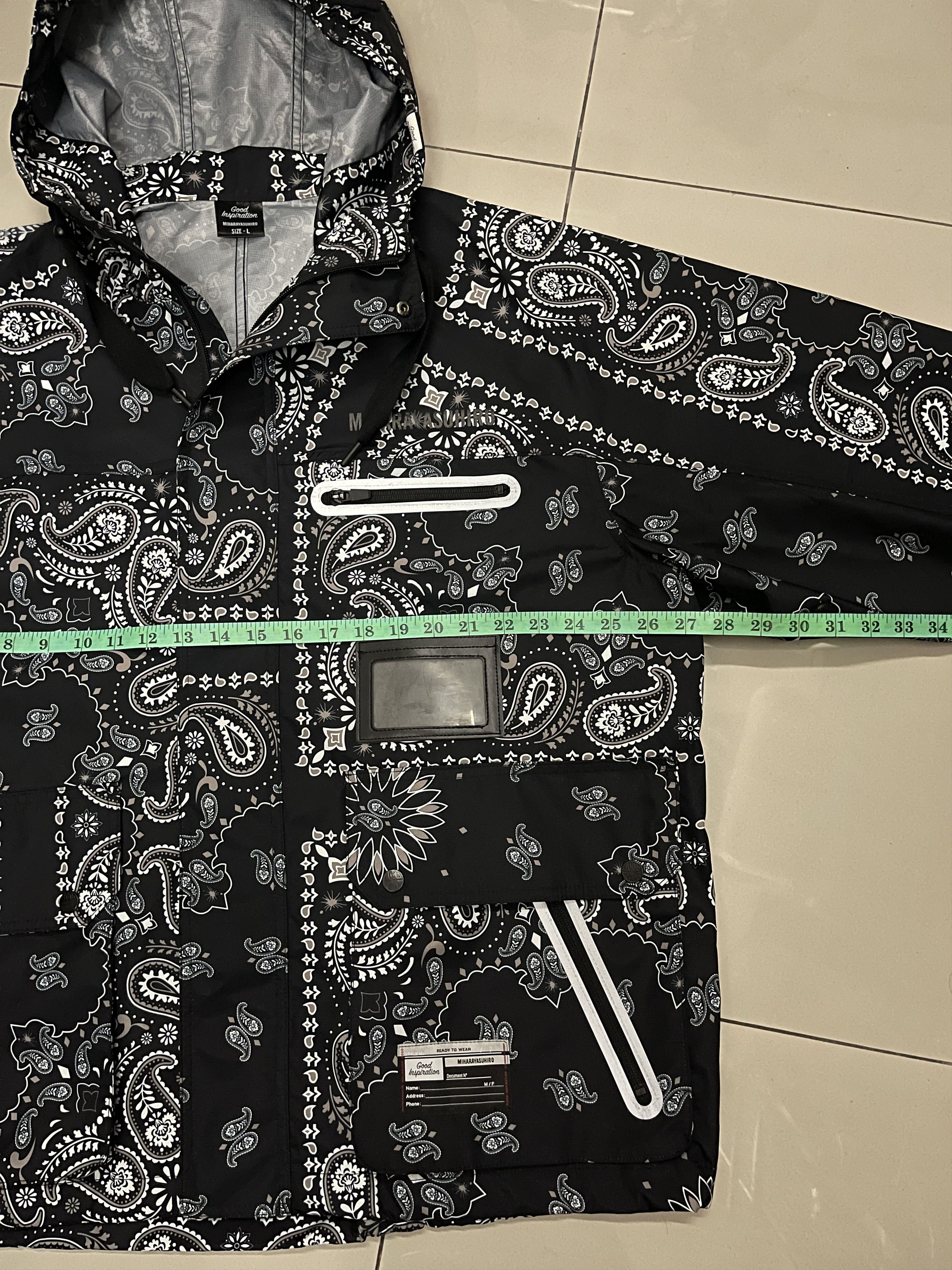 GU × Japanese Brand × Maison MIHARA YASUHIRO Miharayasuhiro Black Bandana Paisley BALACLAVA jacket Size US L / EU 52-54 / 3 - 13 Thumbnail