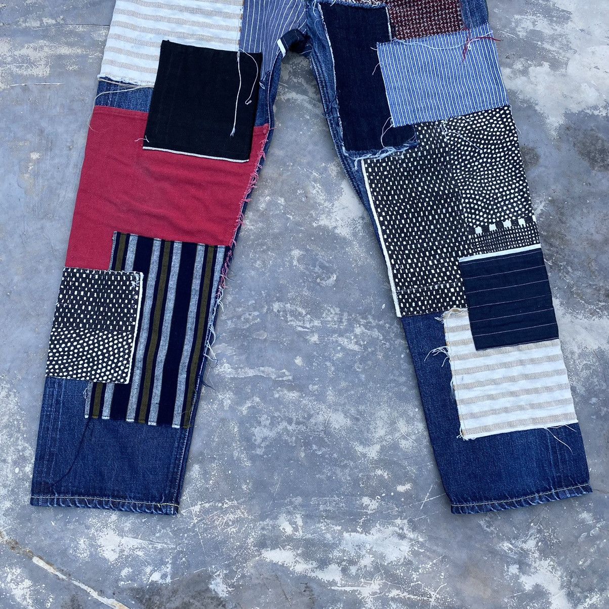 Comme des Garcons Vintage comme des garcorn selvedge patchwork multicolour Size US 32 / EU 48 - 2 Thumbnail