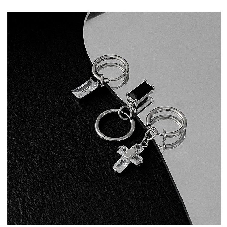 Jewelry × Sterling Silver Cross Vintage Earrings One Pairs Chrome Jewelry Size ONE SIZE - 5 Thumbnail