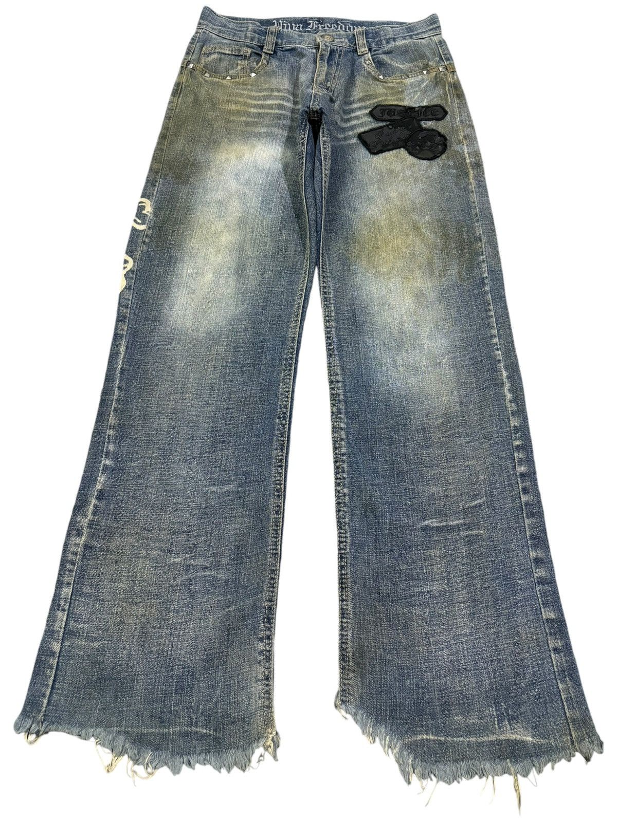 Seditionaries Vintage Japanese Brand Rusty Mud Wash Skull Punk Style Jeans Size US 30 / EU 46 - 2 Thumbnail