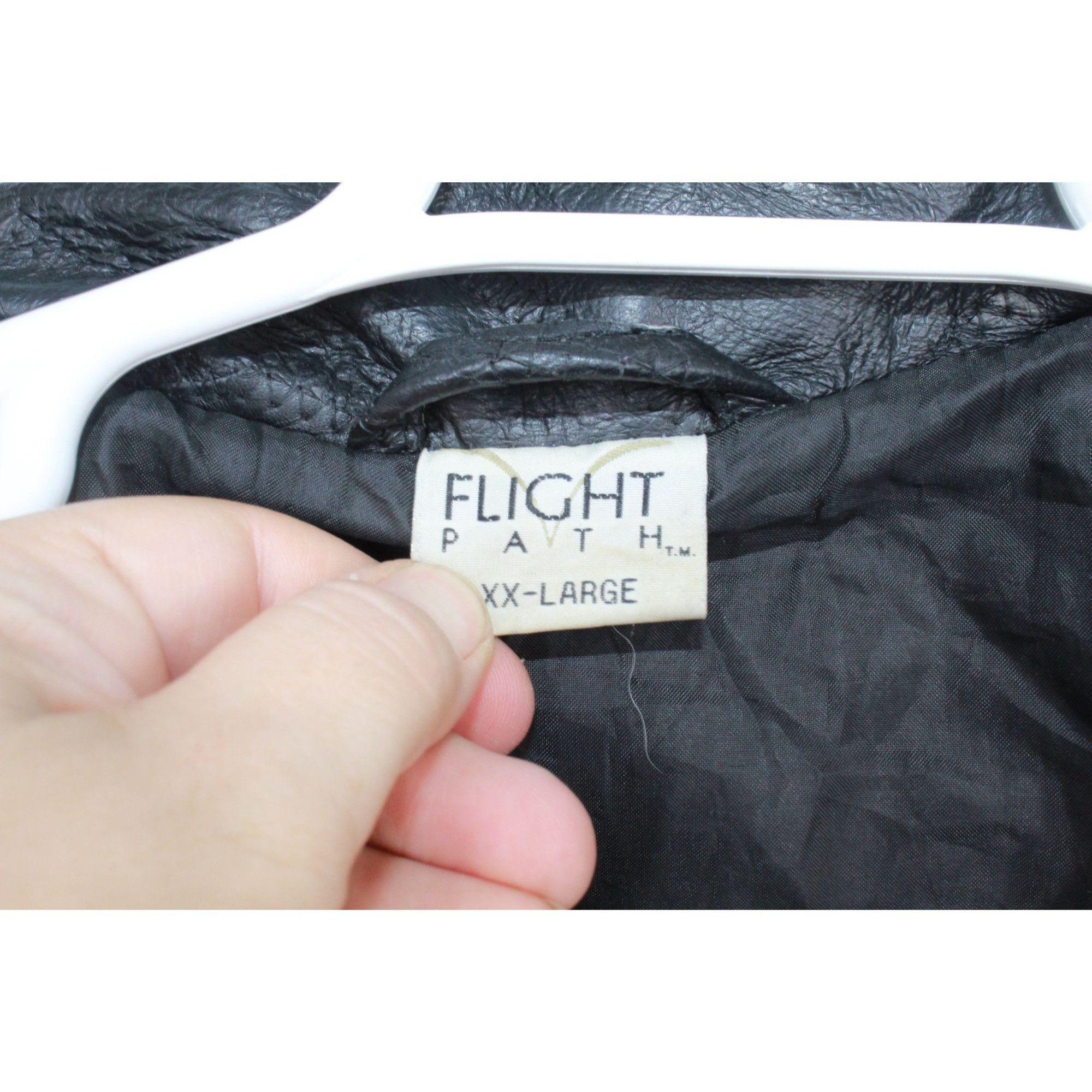 Vintage Vintage 90s Flight Path Black Biker Jacket Mens Size XXL Size US XXL / EU 58 / 5 - 8 Thumbnail