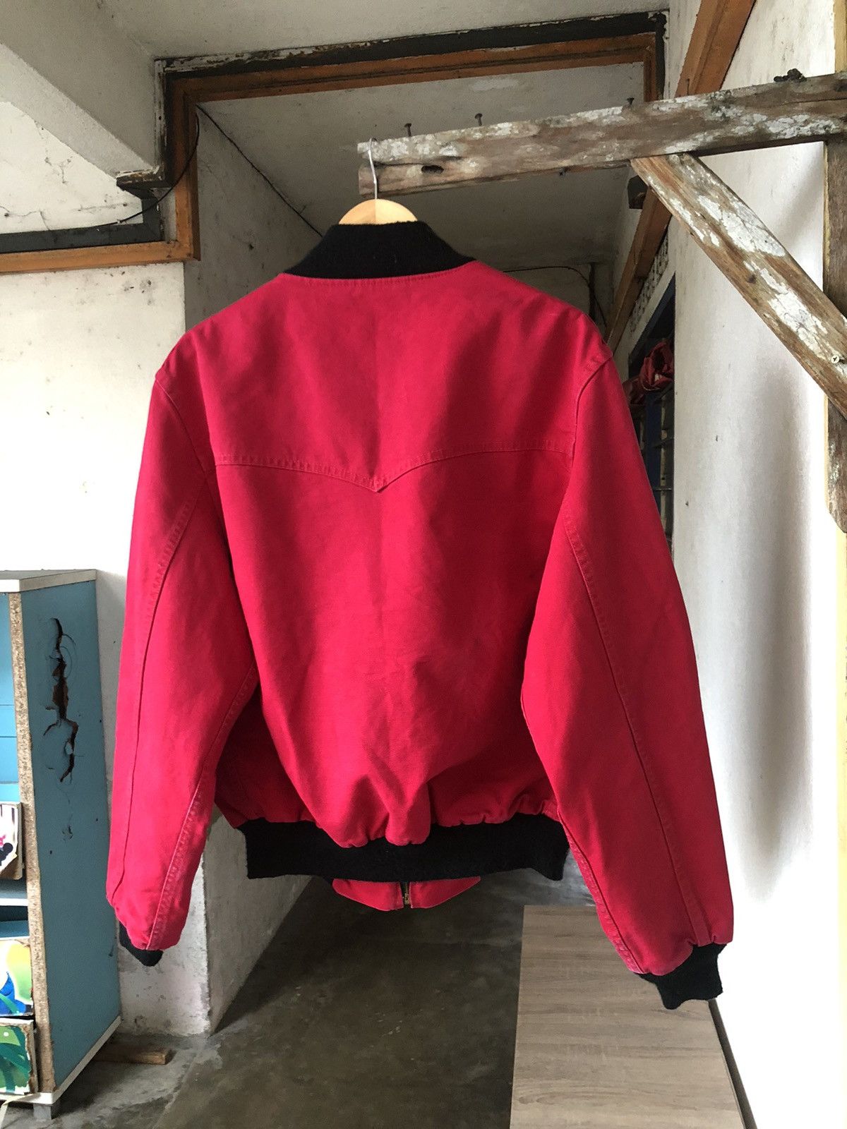 Carhartt Rare❗️Vintage 90s Carhartt 100 Years Red Bomber Jacket Size US L / EU 52-54 / 3 - 9 Thumbnail