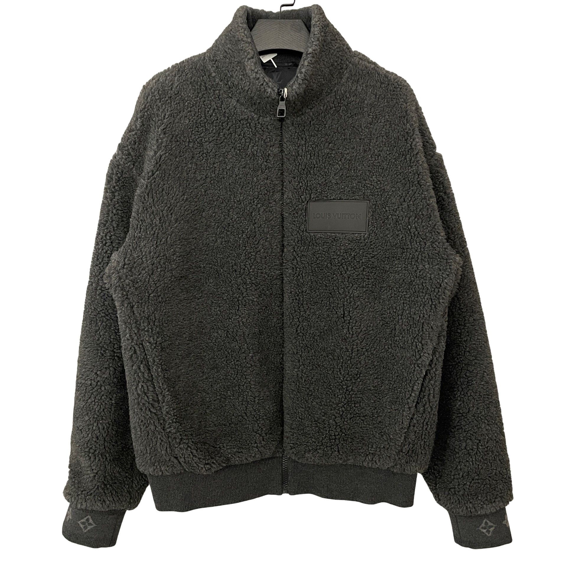 Louis Vuitton Louis Vuitton Leather Patch Fleece Zip Jacket Size M Size US M / EU 48-50 / 2 - 1 Thumbnail