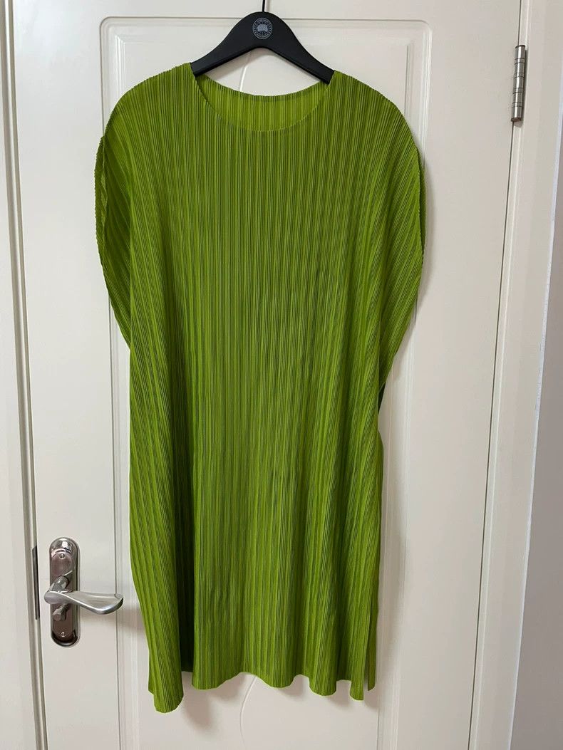 Issey Miyake Pleats Please Green Dress - dmc