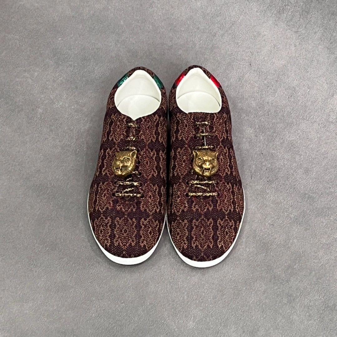 Gucci GUCCI Tiger Head Lace-up Sneaker Made in Italy 40 Size US 9 / IT 39 - 2 Thumbnail