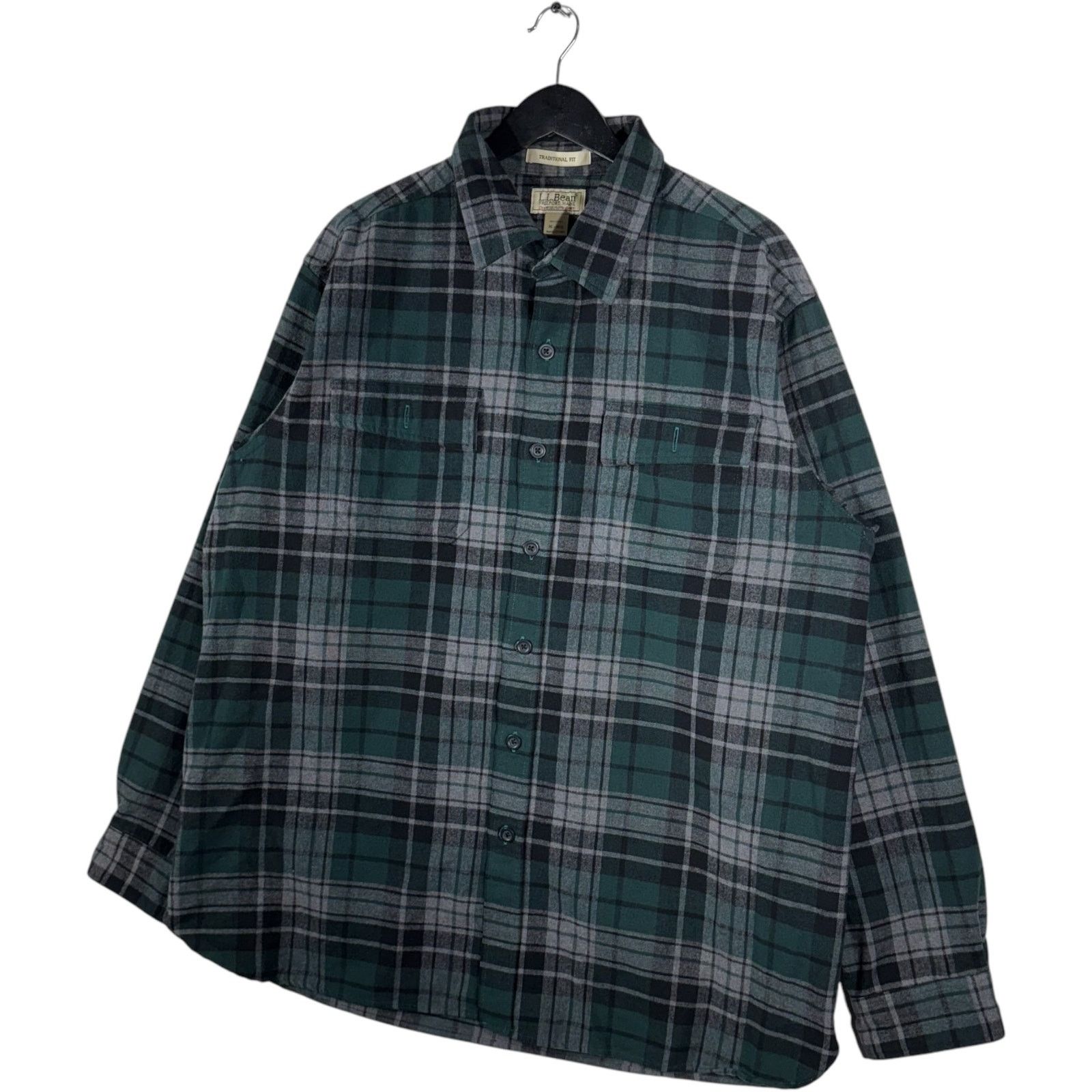 L.L. Bean L.L. Bean Traditional Fit Plaid Chamois Flannel Size US XL / EU 56 / 4 - 3 Thumbnail