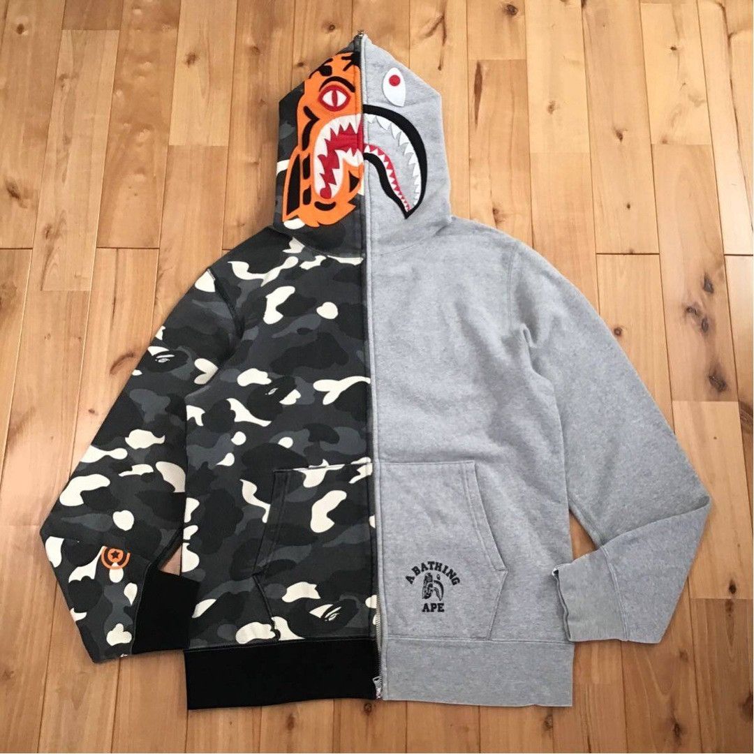 Bape 💫Glow in the dark BAPE City camo Tiger Shark full zip hoodie Size US L / EU 52-54 / 3 - 2 Thumbnail