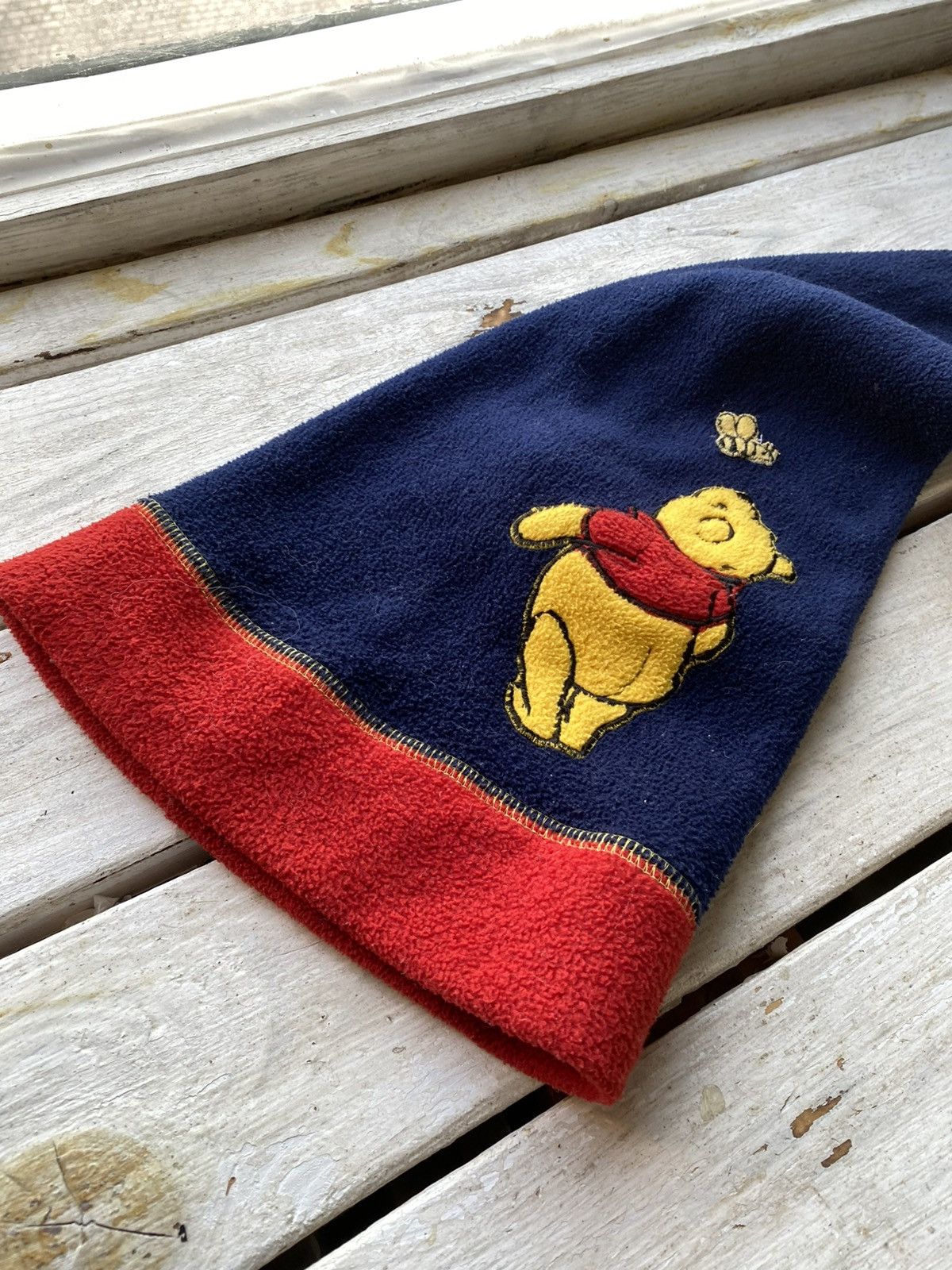Disney × Vintage Vintage 90s Pooh Beanie Snowcap Snow Fleece Hat Size ONE SIZE - 2 Thumbnail