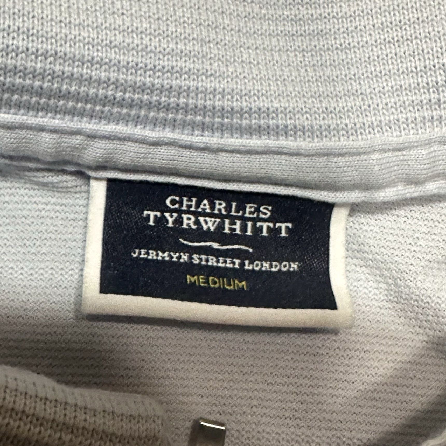 Charles Tyrwhitt Charles Tyrwhitt Polo Shirt Mens M Blue 1/4 Zip Knit Short Sleeve Regular Cotton Button-Down Preppy Outdoor Outdoor, Golf Hiking Travel Causal Size US M / EU 48-50 / 2 - 4 Thumbnail