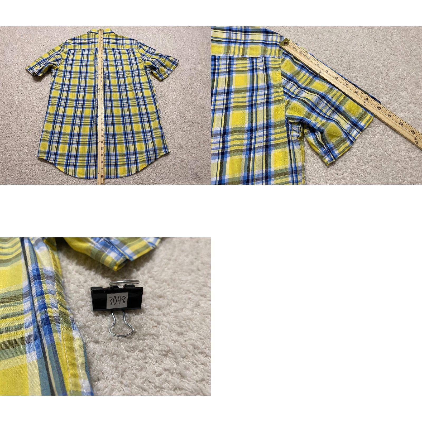 Chaps Chaps Mens Small Shirt S/S Button-Down Multicolor Plaid Easy Care Ralph Lauren Size US S / EU 44-46 / 1 - 8 Thumbnail