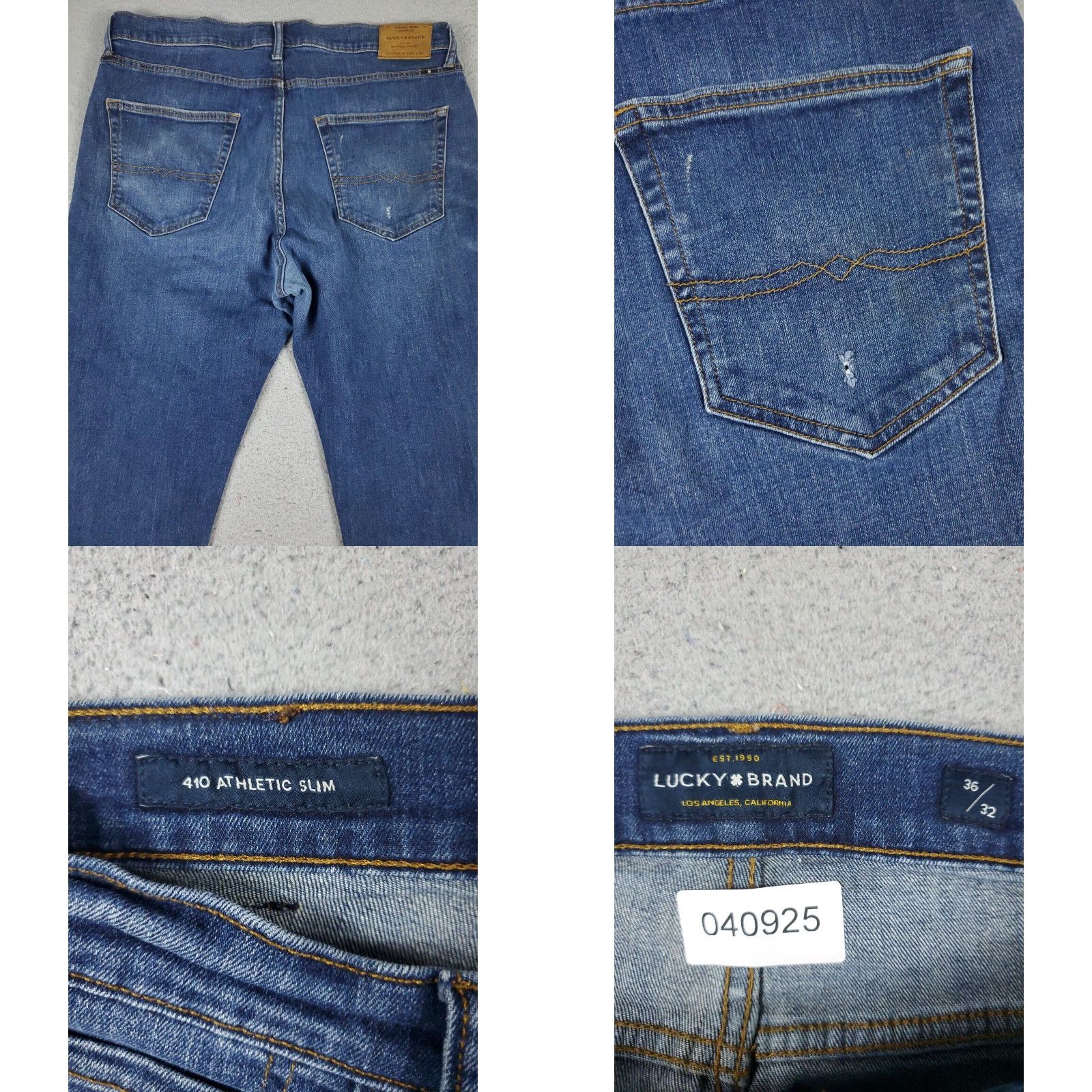 Lucky Brand Lucky Brand Mens 36x28 Extra Large Blue Athletic Slim Leg Denim Jeans Pants Size US 36 / EU 52 - 8 Thumbnail